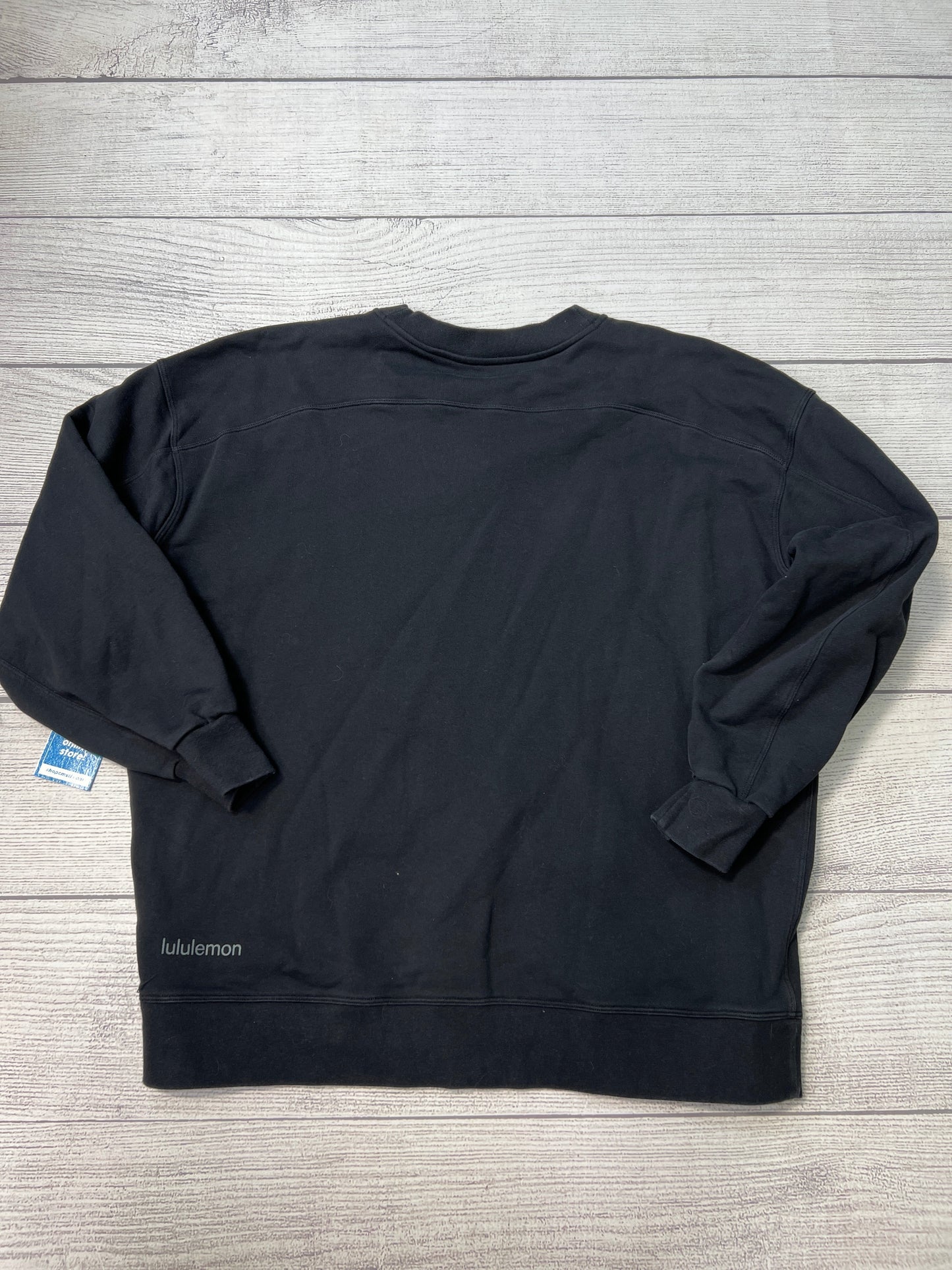 Athletic Sweatshirt Crewneck By Lululemon In Black, Size: M