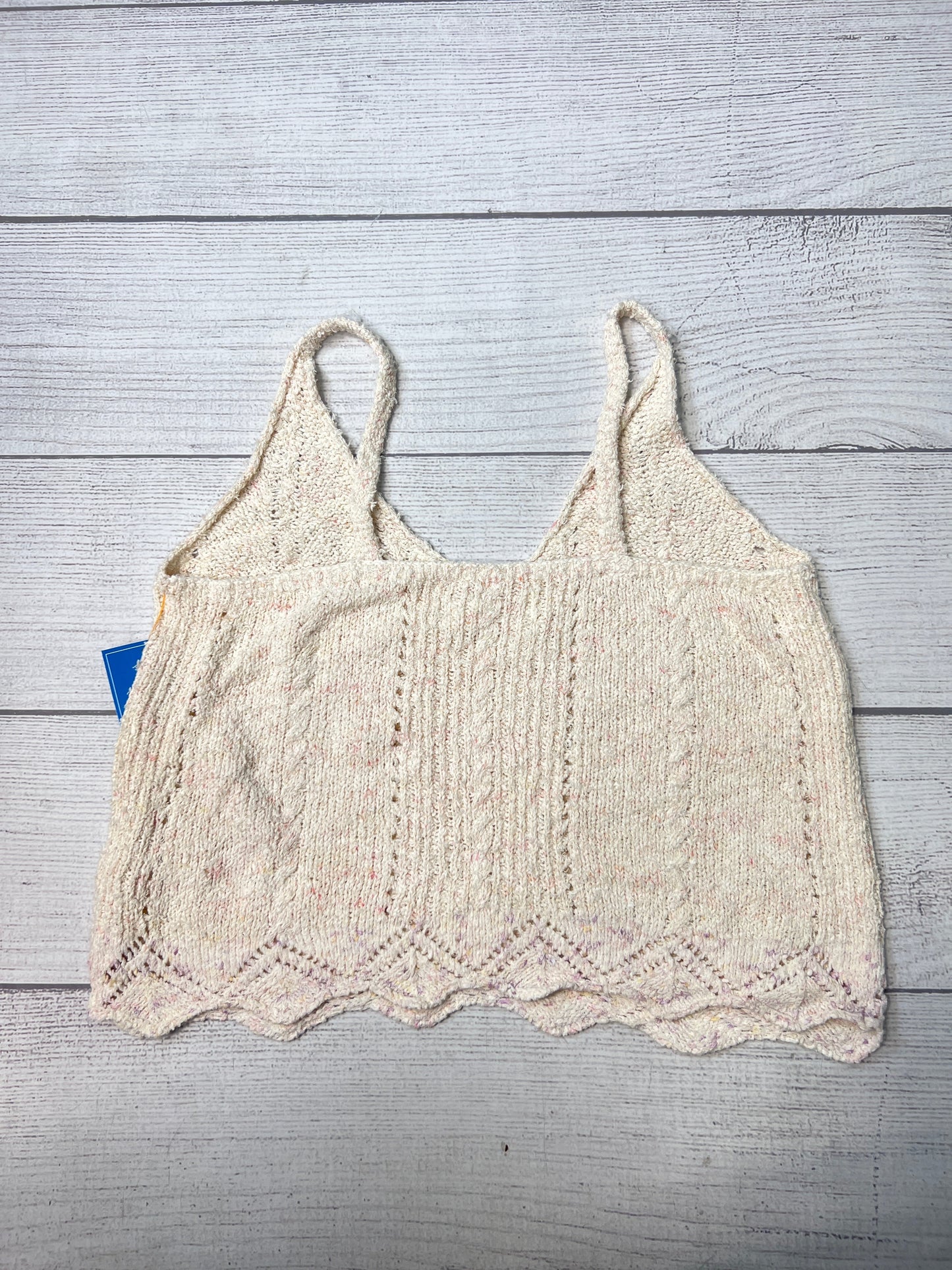 Sweater Top Sleeveless By Anthropologie In Cream, Size: S