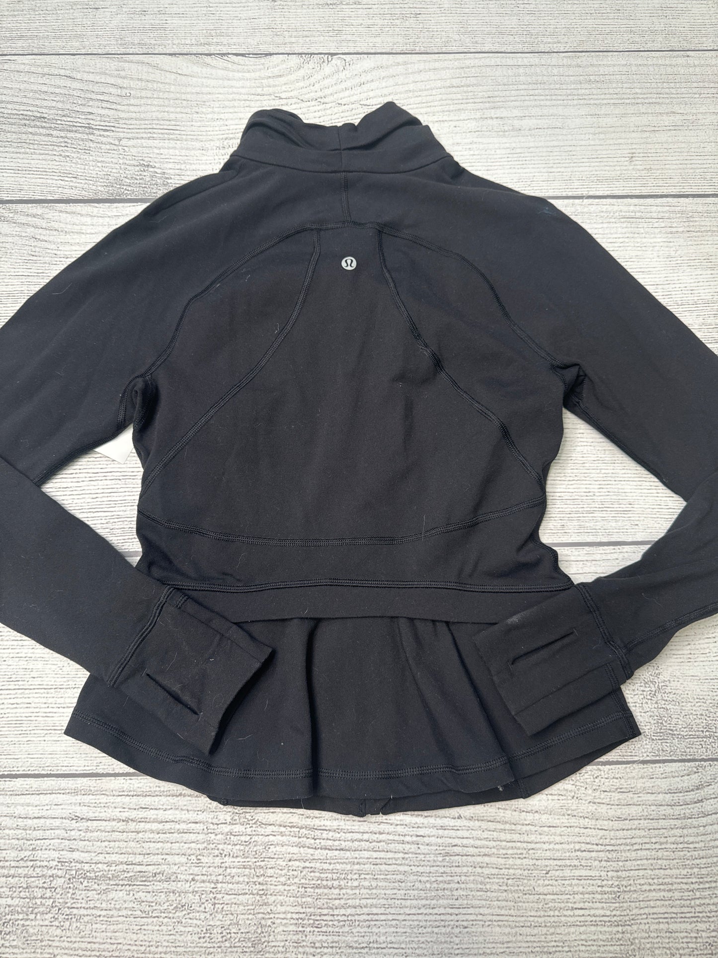 Athletic Jacket By Lululemon In Black, Size: S