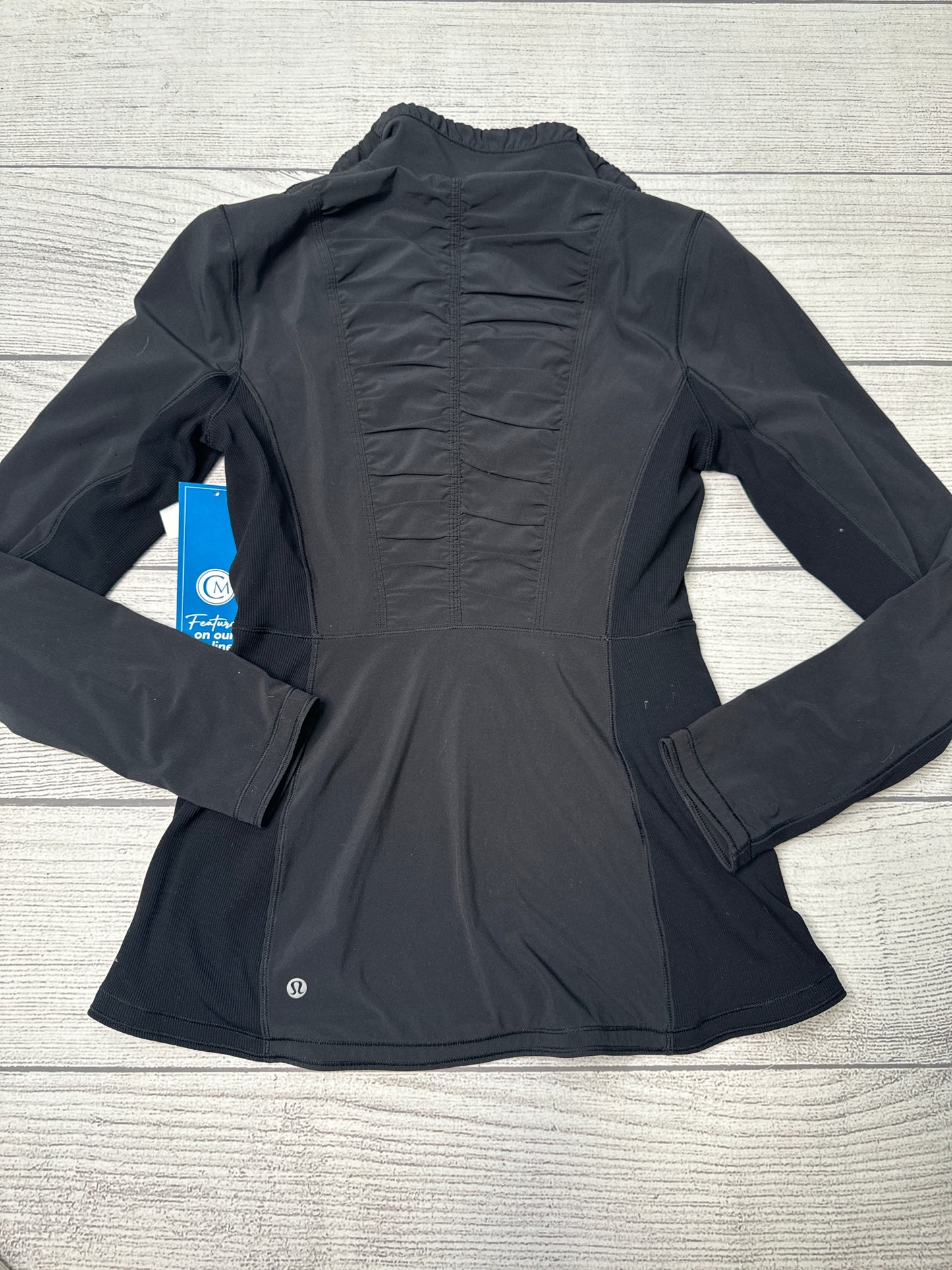 Athletic Jacket By Lululemon In Black, Size: S