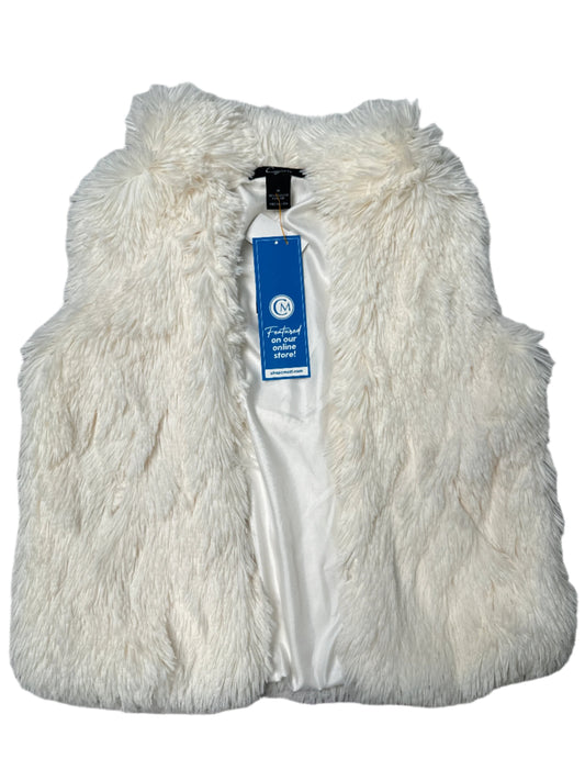 Vest Faux Fur & Sherpa By Cejon In White, Size: M