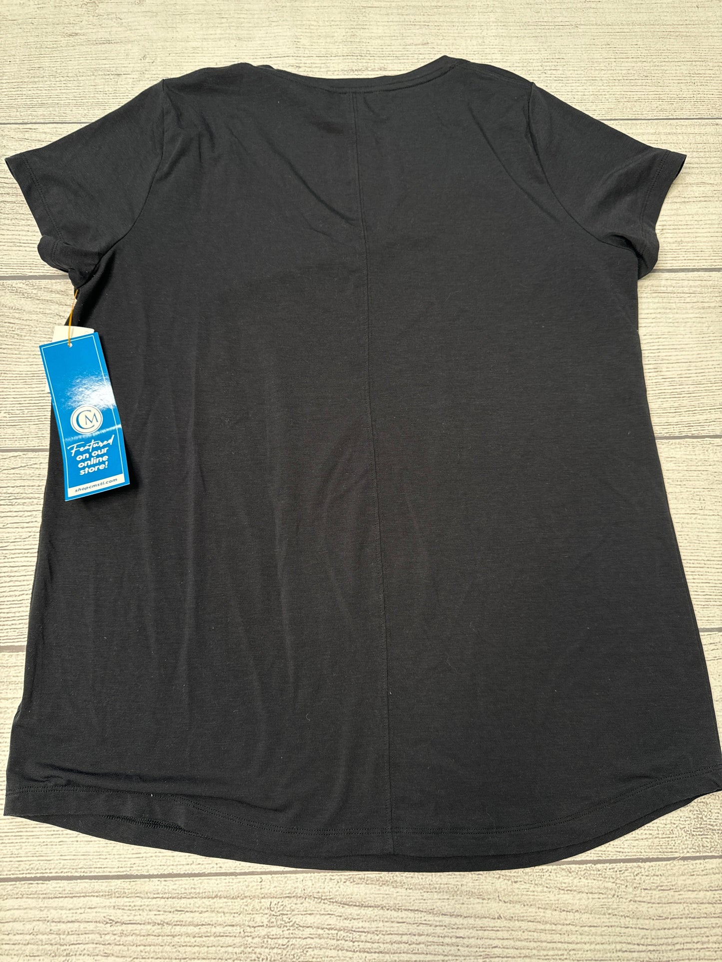 Athletic Top Short Sleeve By Athleta In Black, Size: M