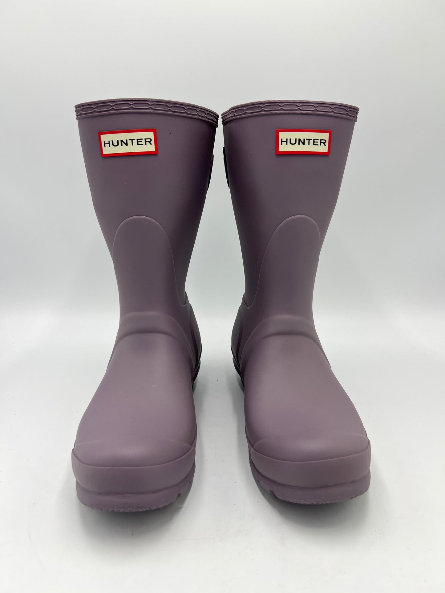 Original Adjustable Designer Boots By Hunter In Purple, Size: 7