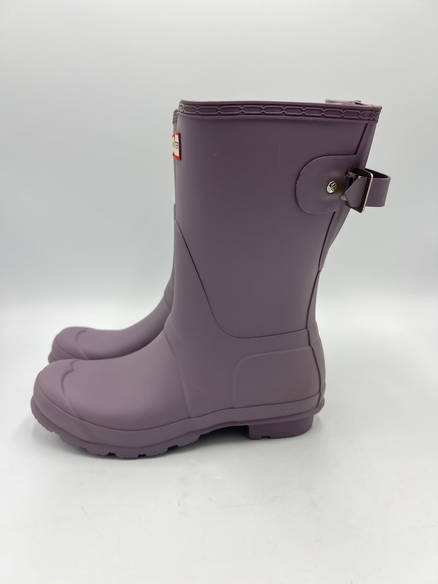 Original Adjustable Designer Boots By Hunter In Purple, Size: 7