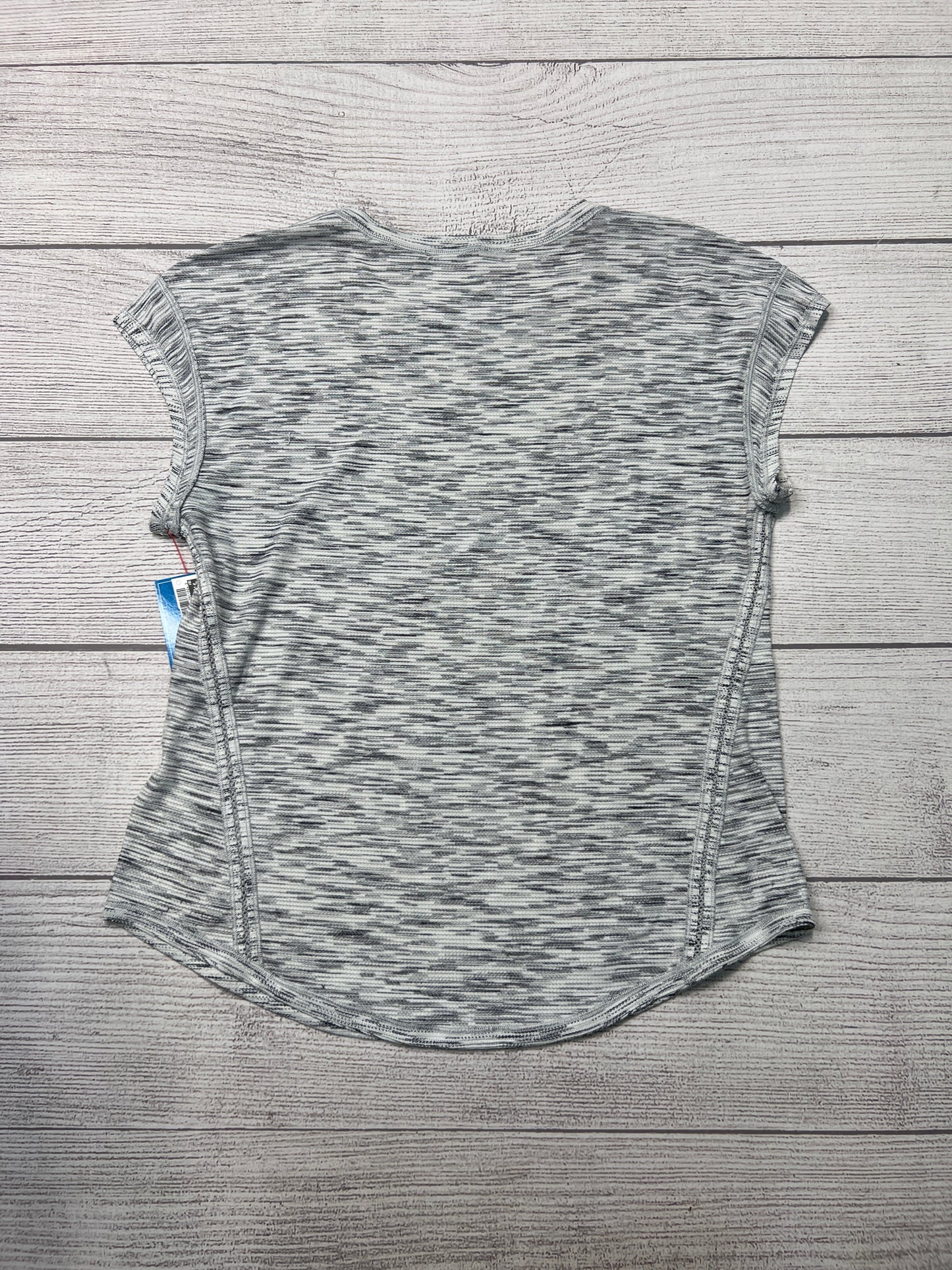 Athletic Top Short Sleeve By Lululemon In Grey, Size: M