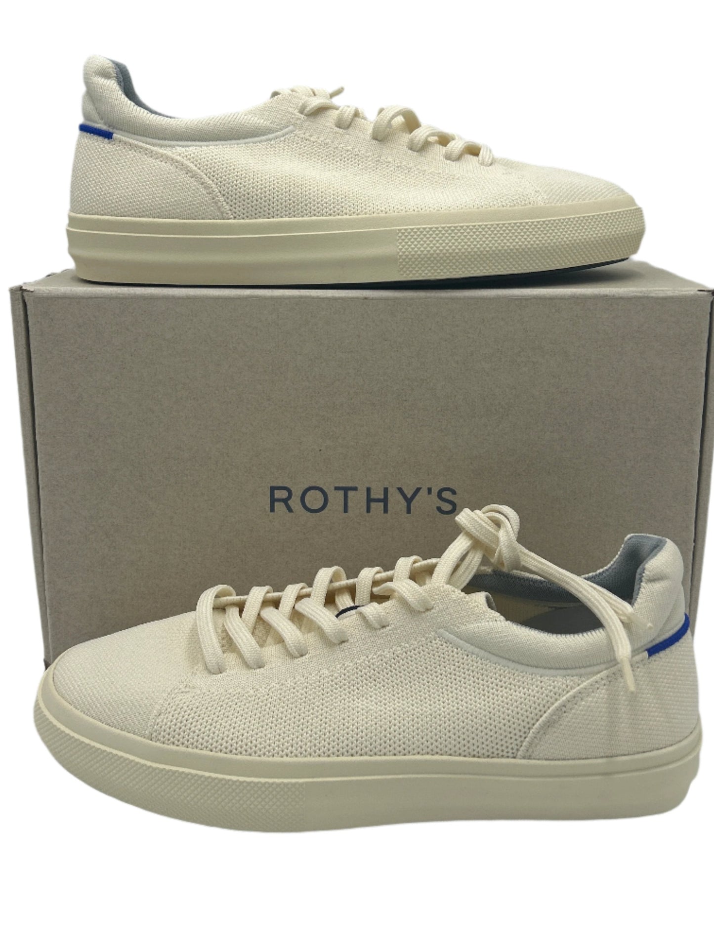 New! Rothy's Lace Up Sneaker In Cream, Size: 10