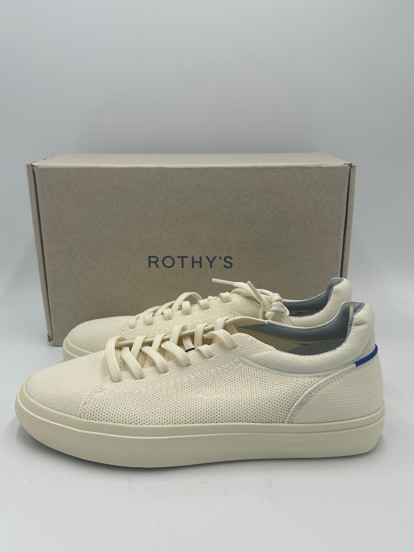 New! Rothy's Lace Up Sneaker In Cream, Size: 10