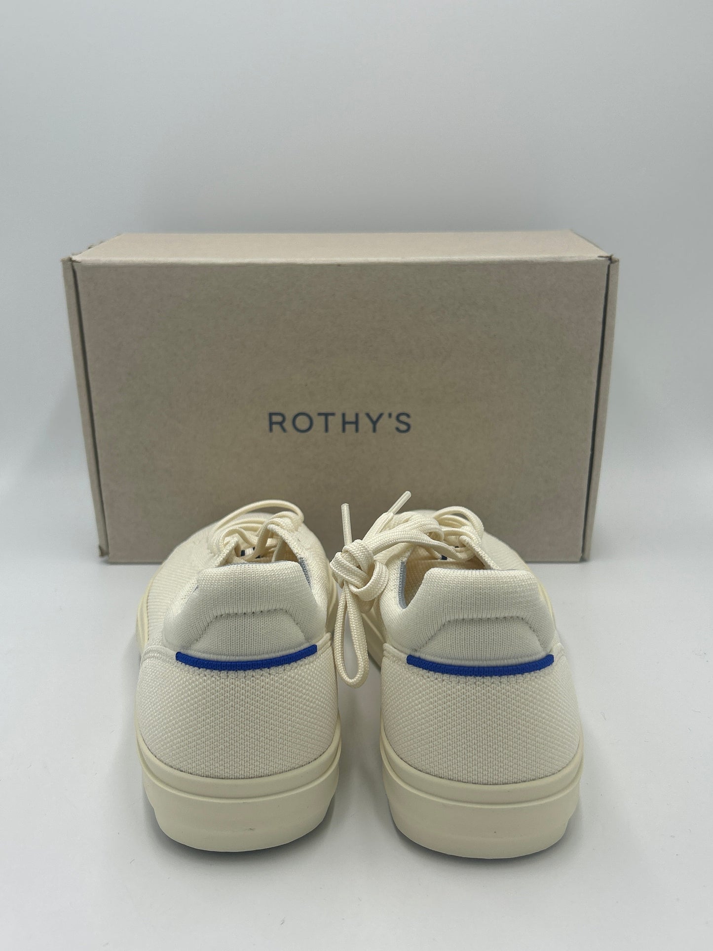 New! Rothy's Lace Up Sneaker In Cream, Size: 10