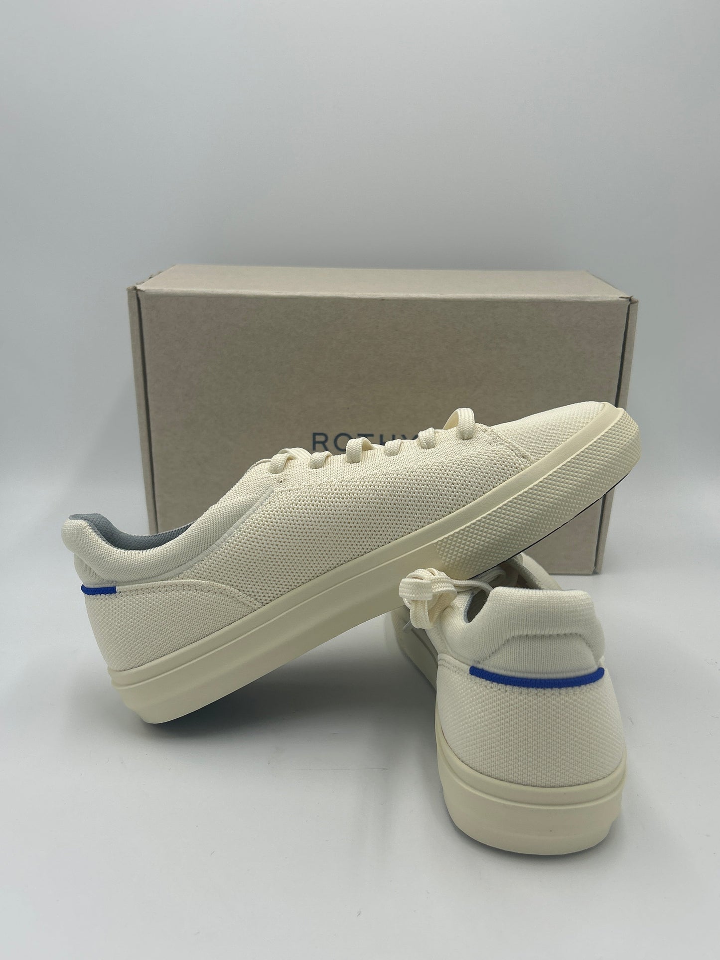 New! Rothy's Lace Up Sneaker In Cream, Size: 10