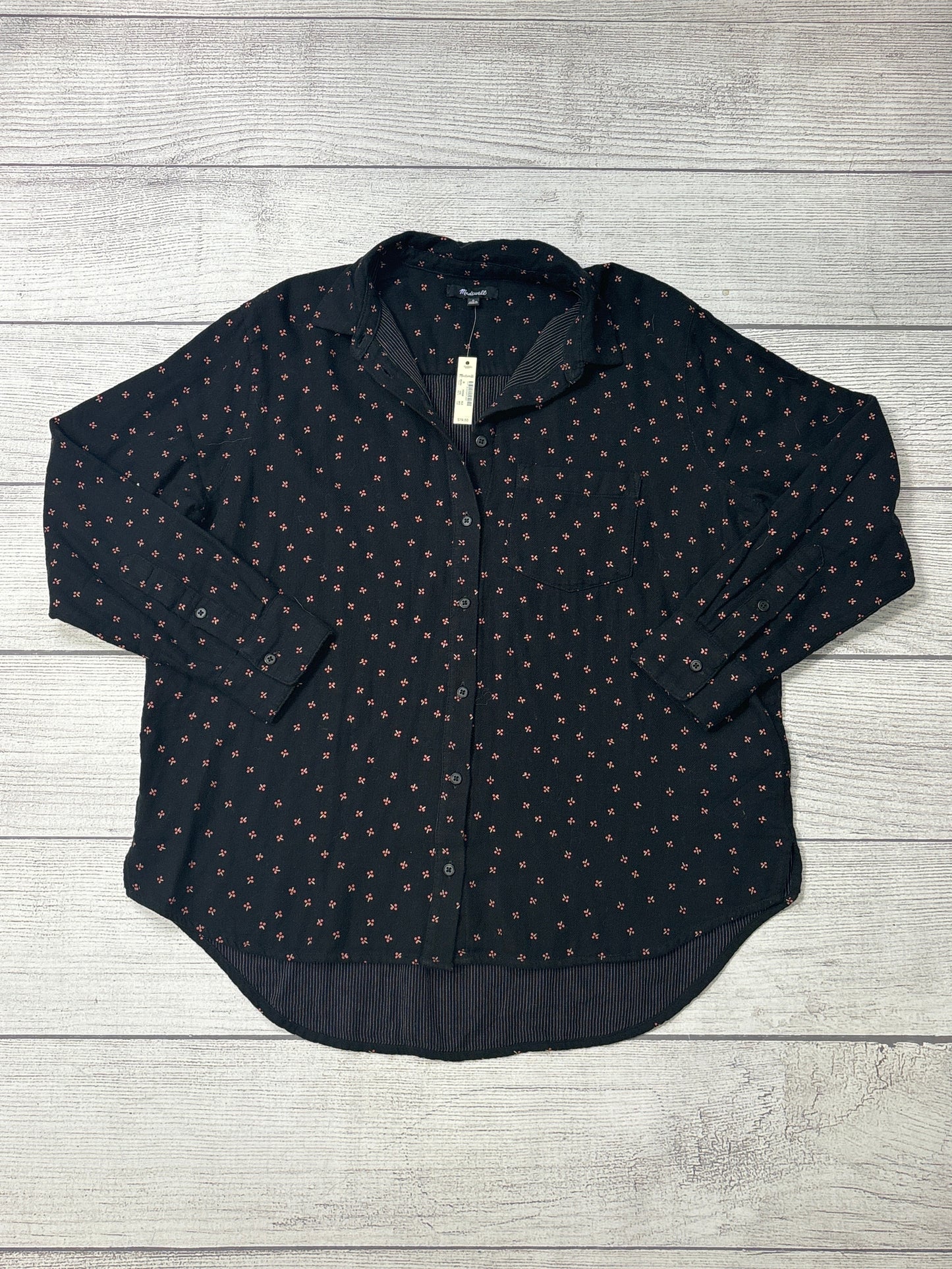 Blouse Long Sleeve By Madewell In Black, Size: M