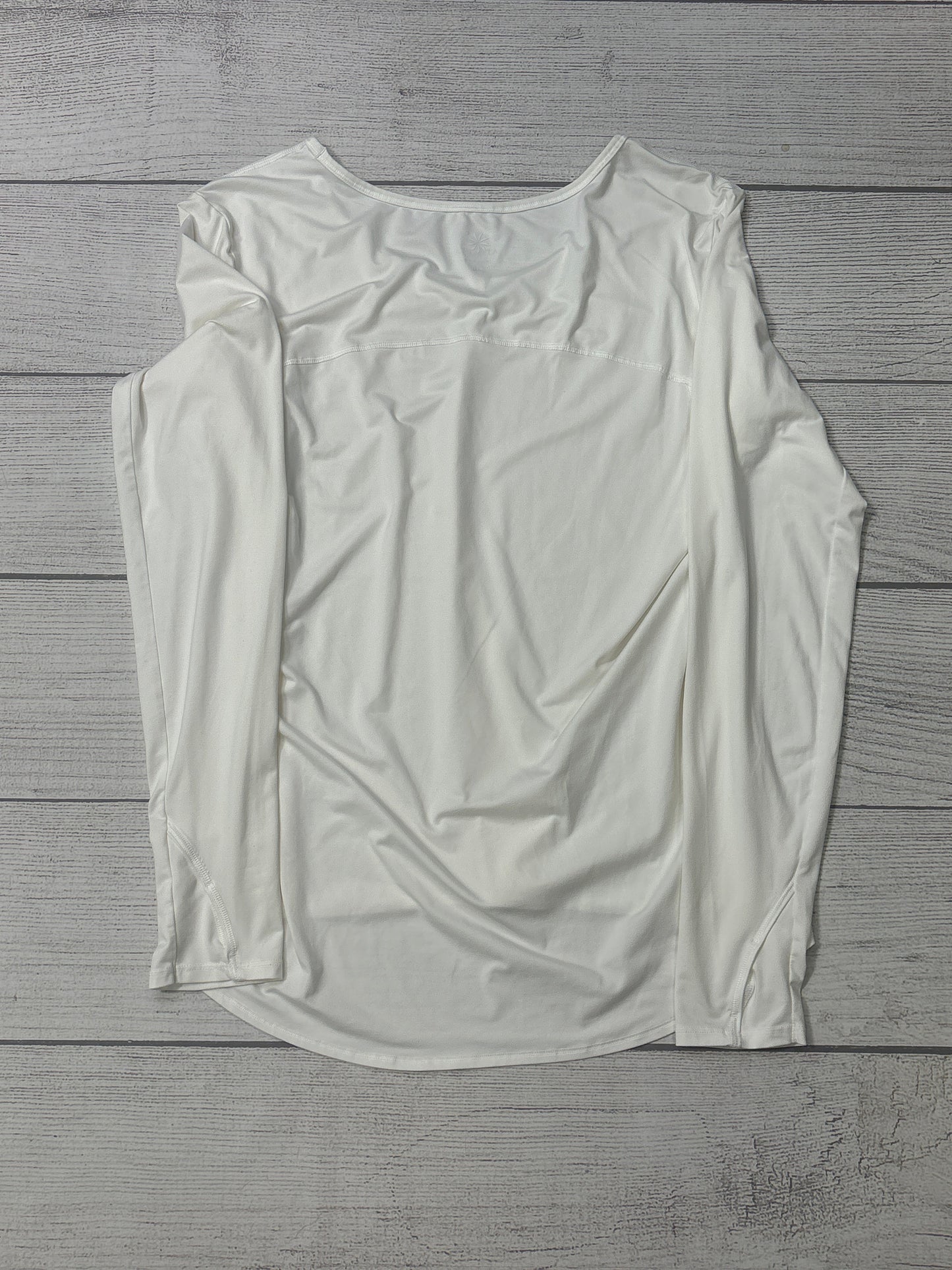 Athletic Top Long Sleeve Crewneck By Athleta In White, Size: Xl