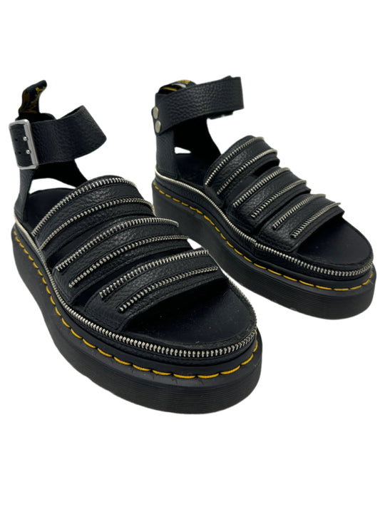 Dr Martens Clarissa Designer Sandals In Black, Size: 7