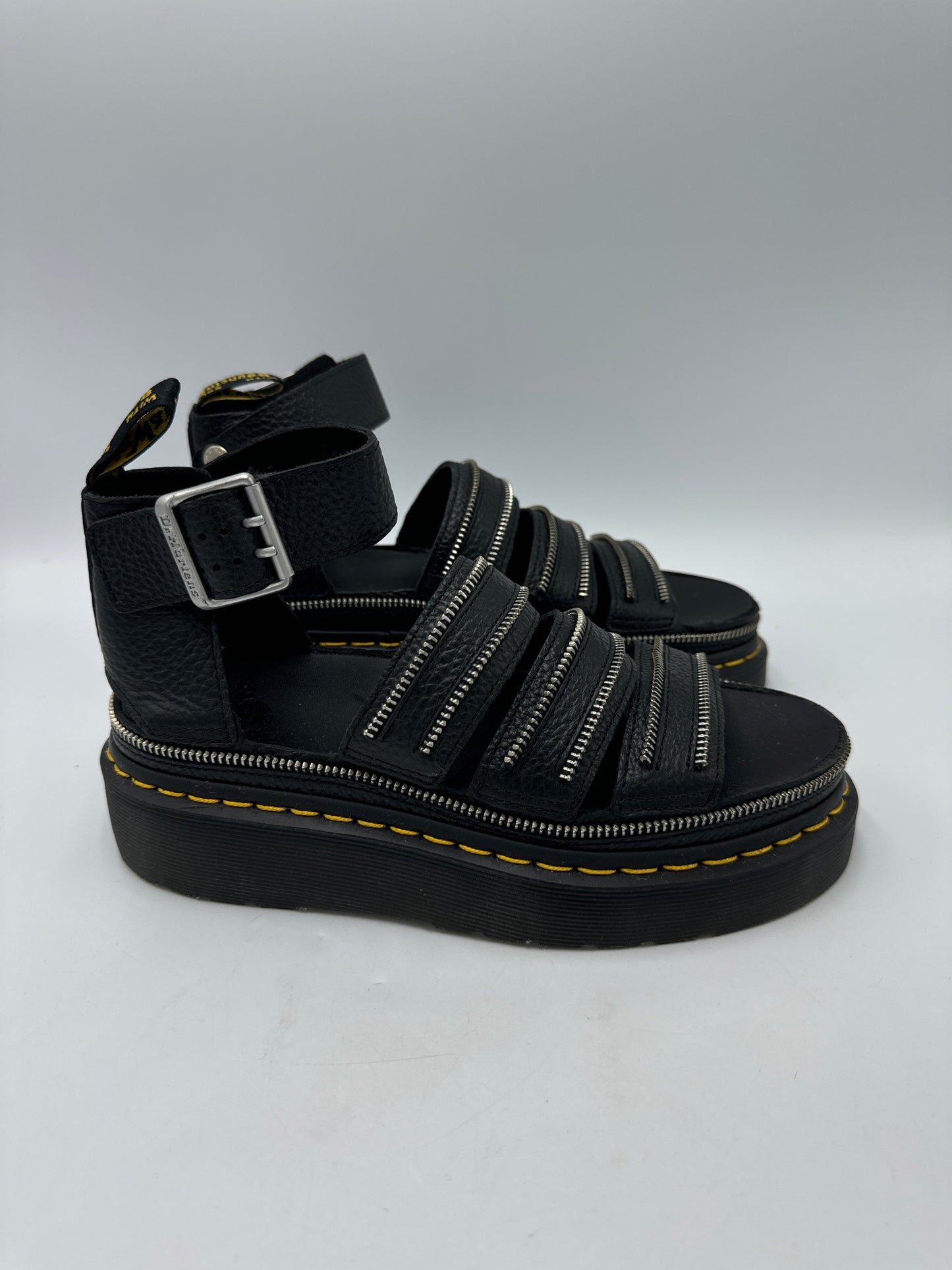 Dr Martens Clarissa Designer Sandals In Black, Size: 7