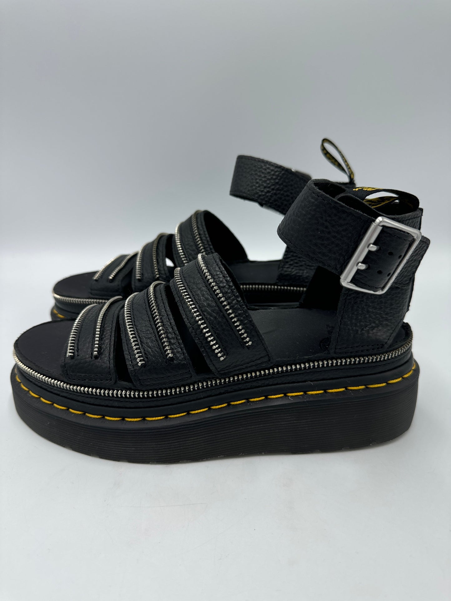 Dr Martens Clarissa Designer Sandals In Black, Size: 7