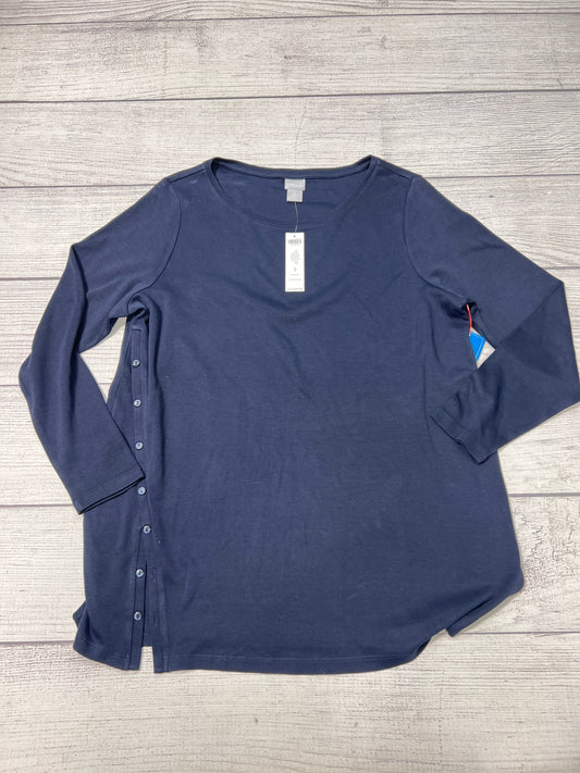 New! Top Long Sleeve By Chicos In Navy, Size: Xl