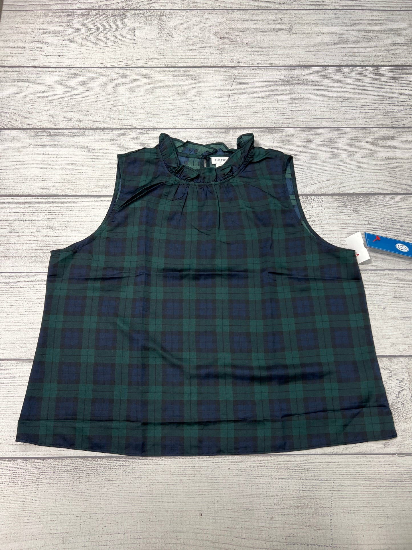 Top Sleeveless By J. Crew In Blue & Green, Size: 2x