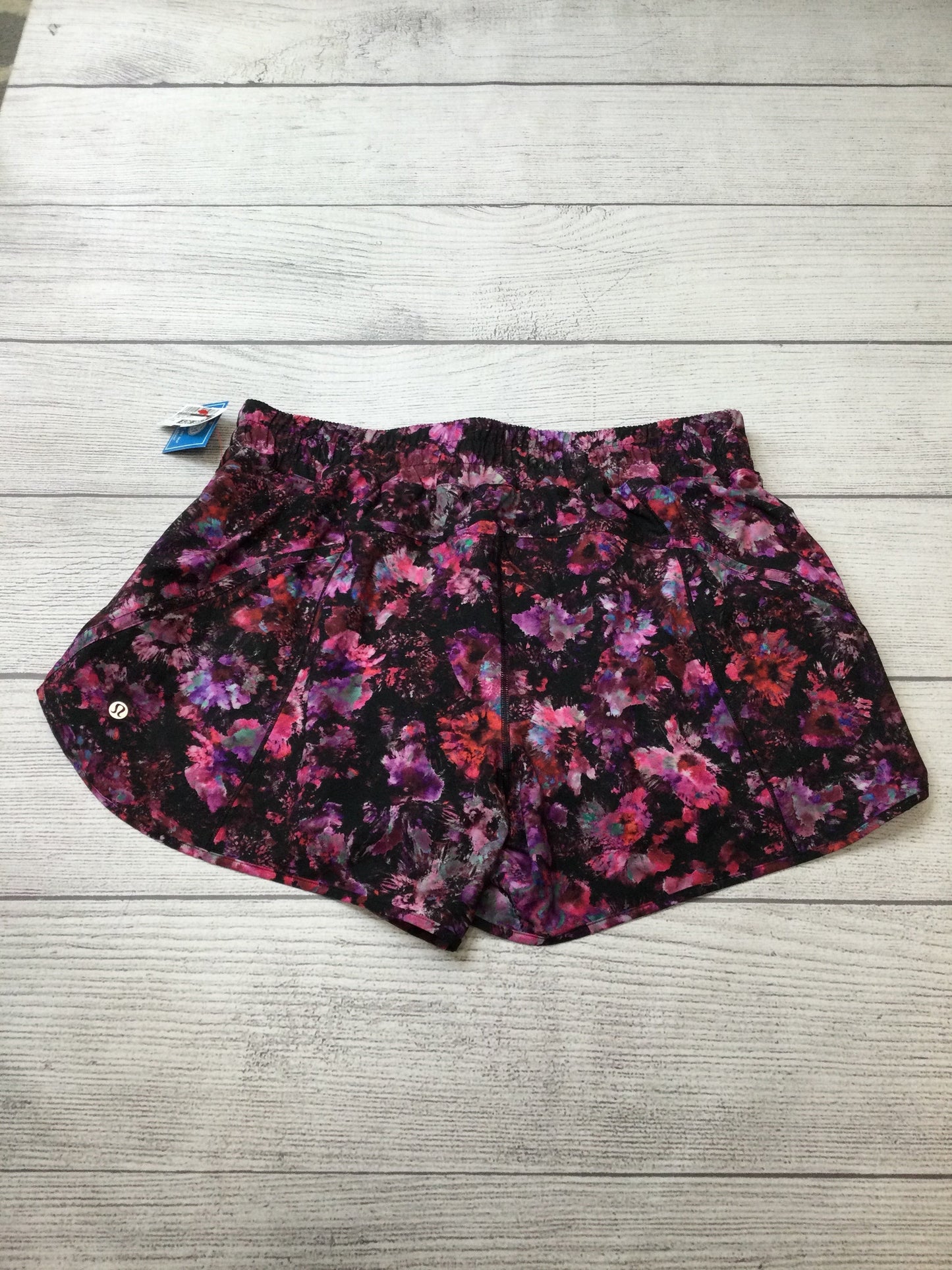 Athletic Shorts By Lululemon In Floral Print, Size: 16