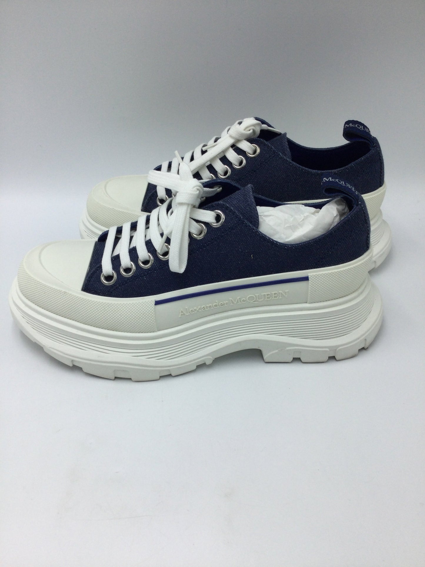 Alexander McQueen Tread Slick Sneakers In Blue, Size: 7