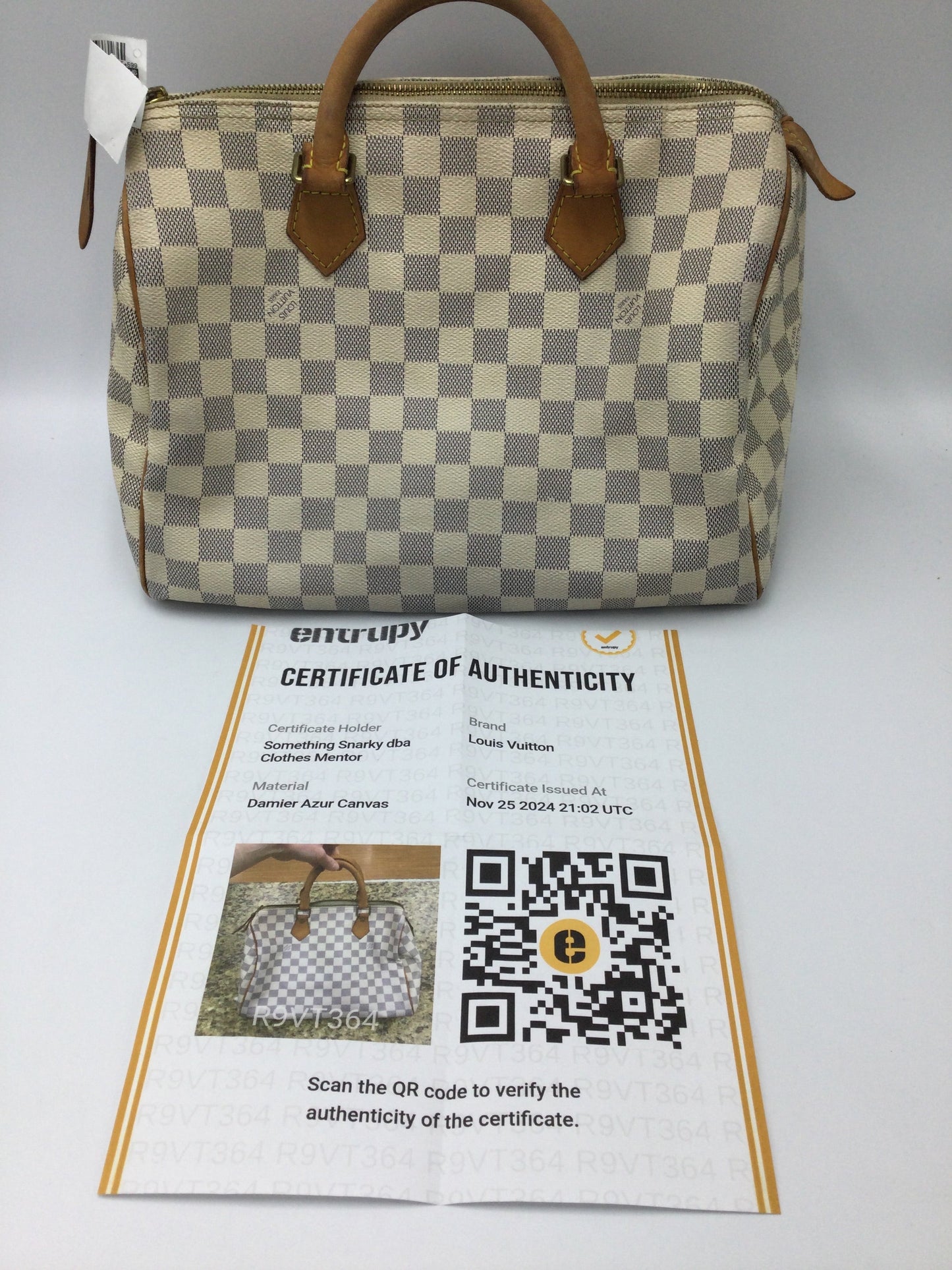 Louis Vuitton Damier Speedy 30 Designer Luxury Bag