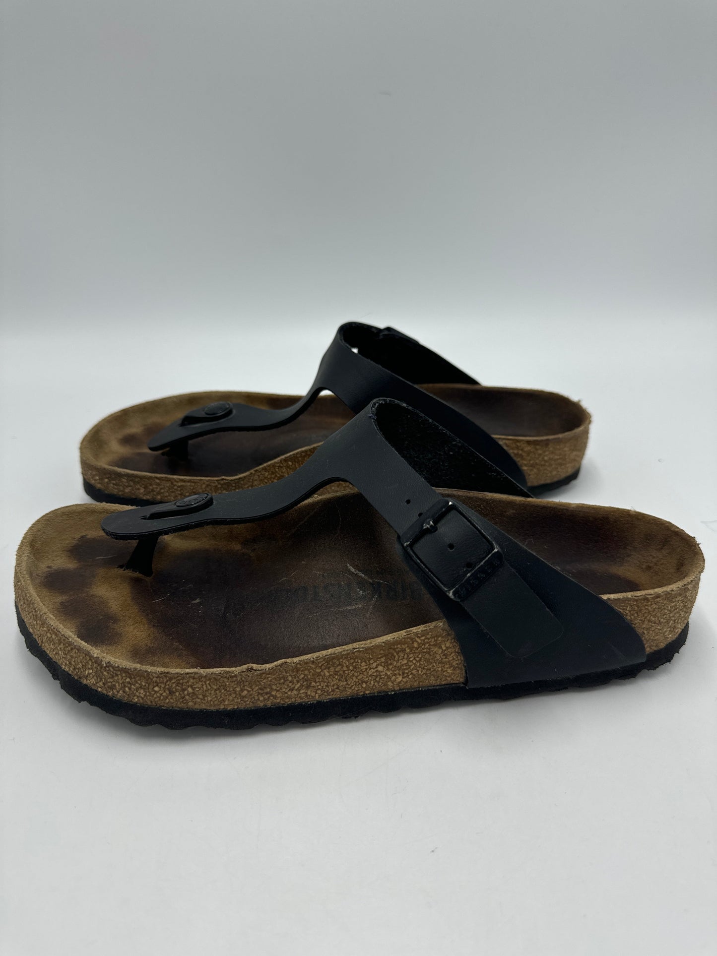 Sandals Designer By Birkenstock In Black, Size: 8.5