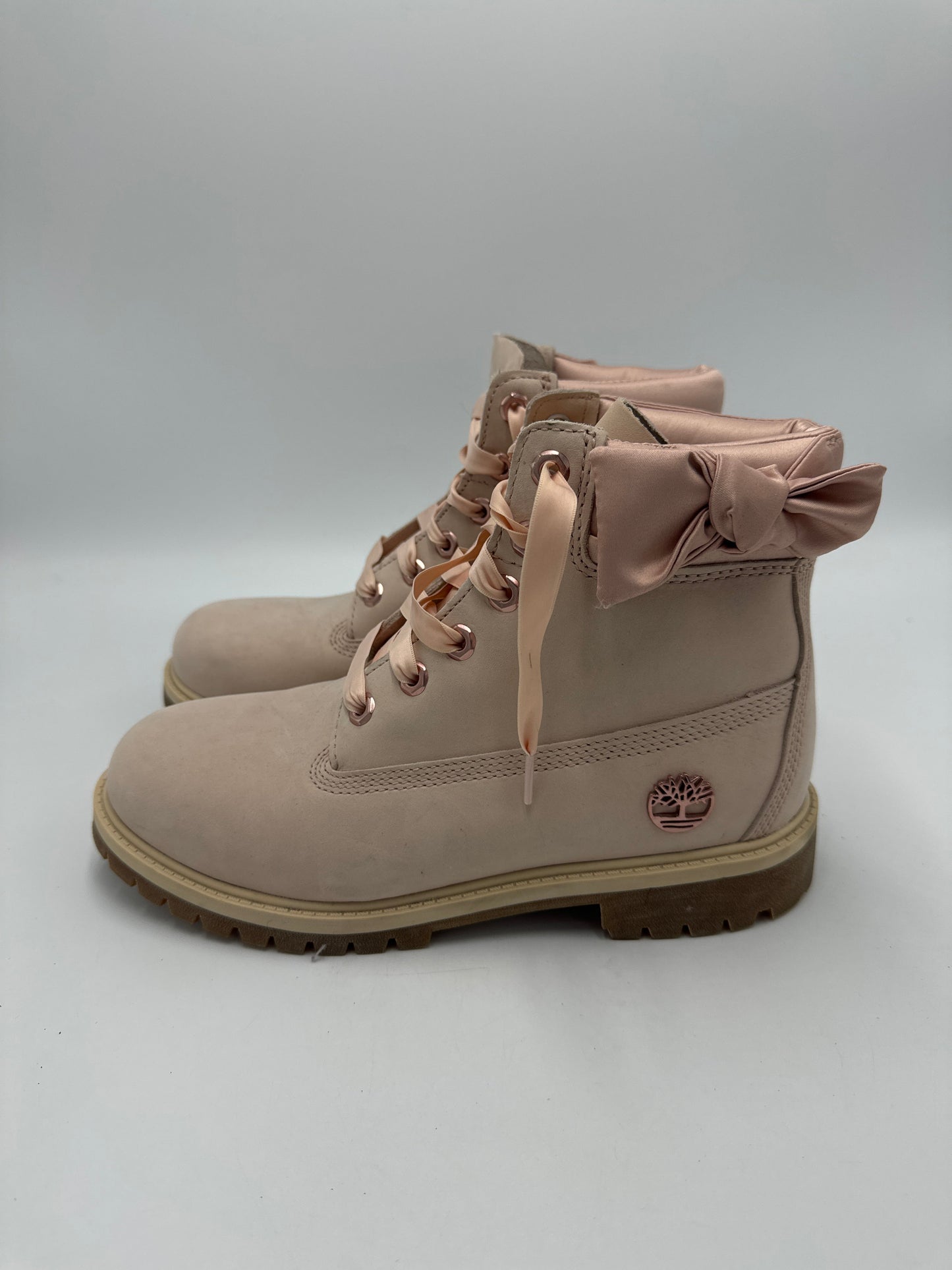 Boots Designer By Timberland In Pink, Size: 6