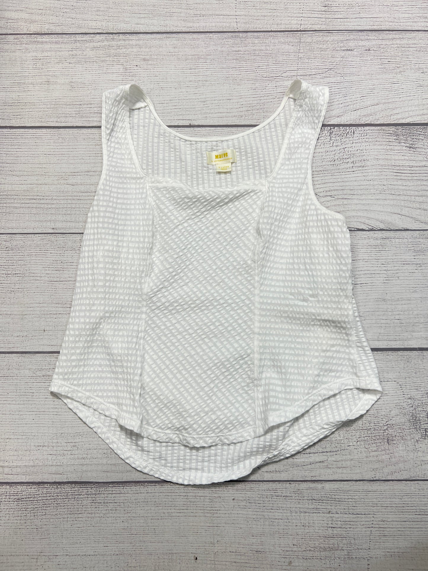Top Sleeveless By Maeve In White, Size: Xl