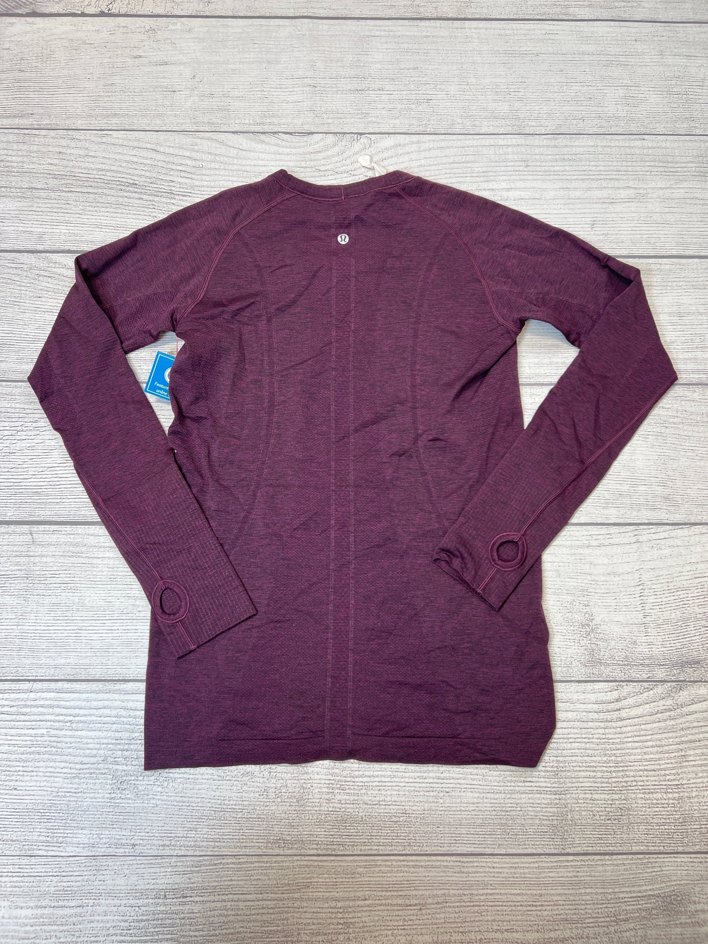 Athletic Top Long Sleeve Crewneck By Lululemon In Maroon, Size: M/10