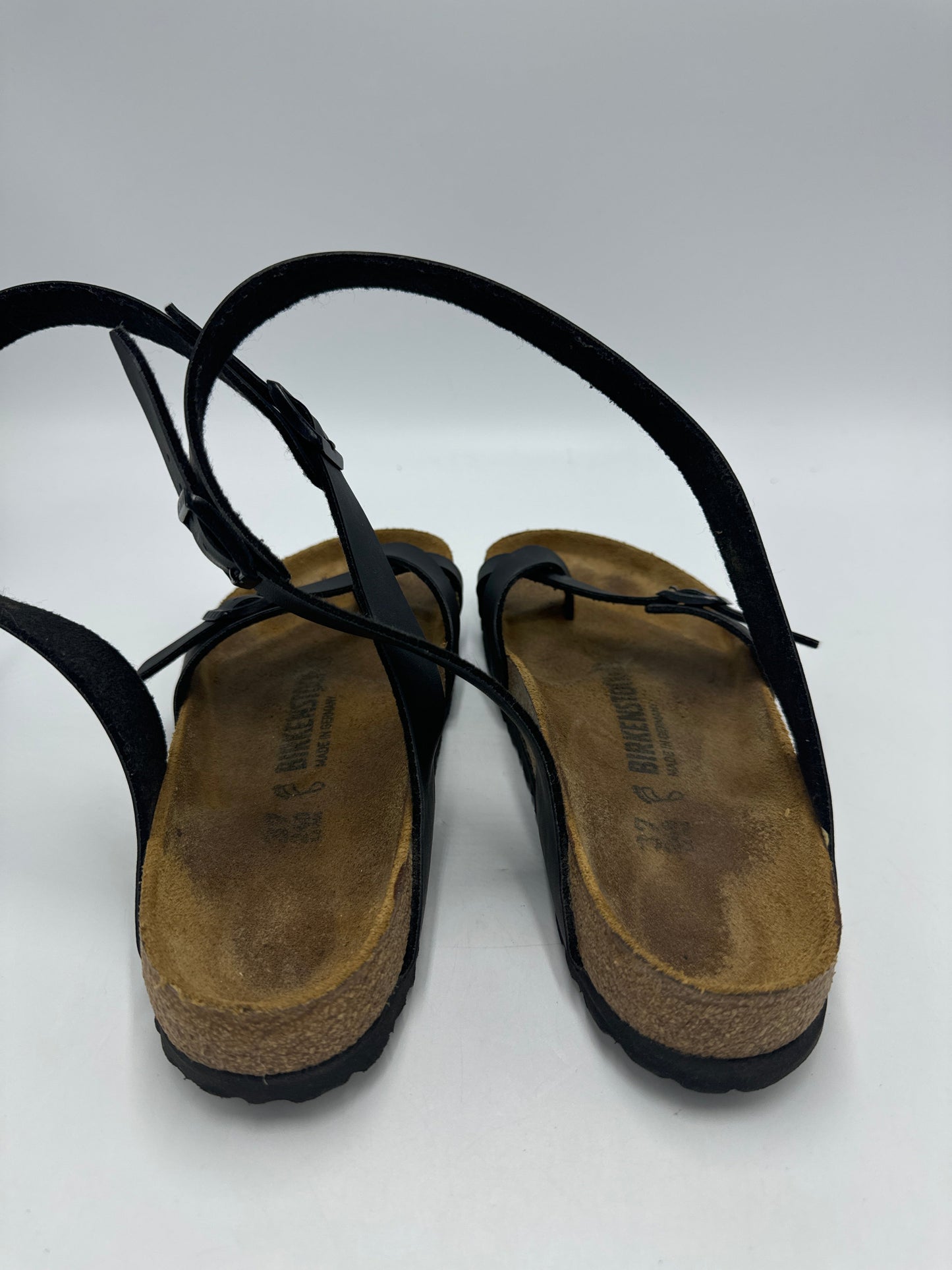 Sandals Designer By Birkenstock In Black, Size: 6.5