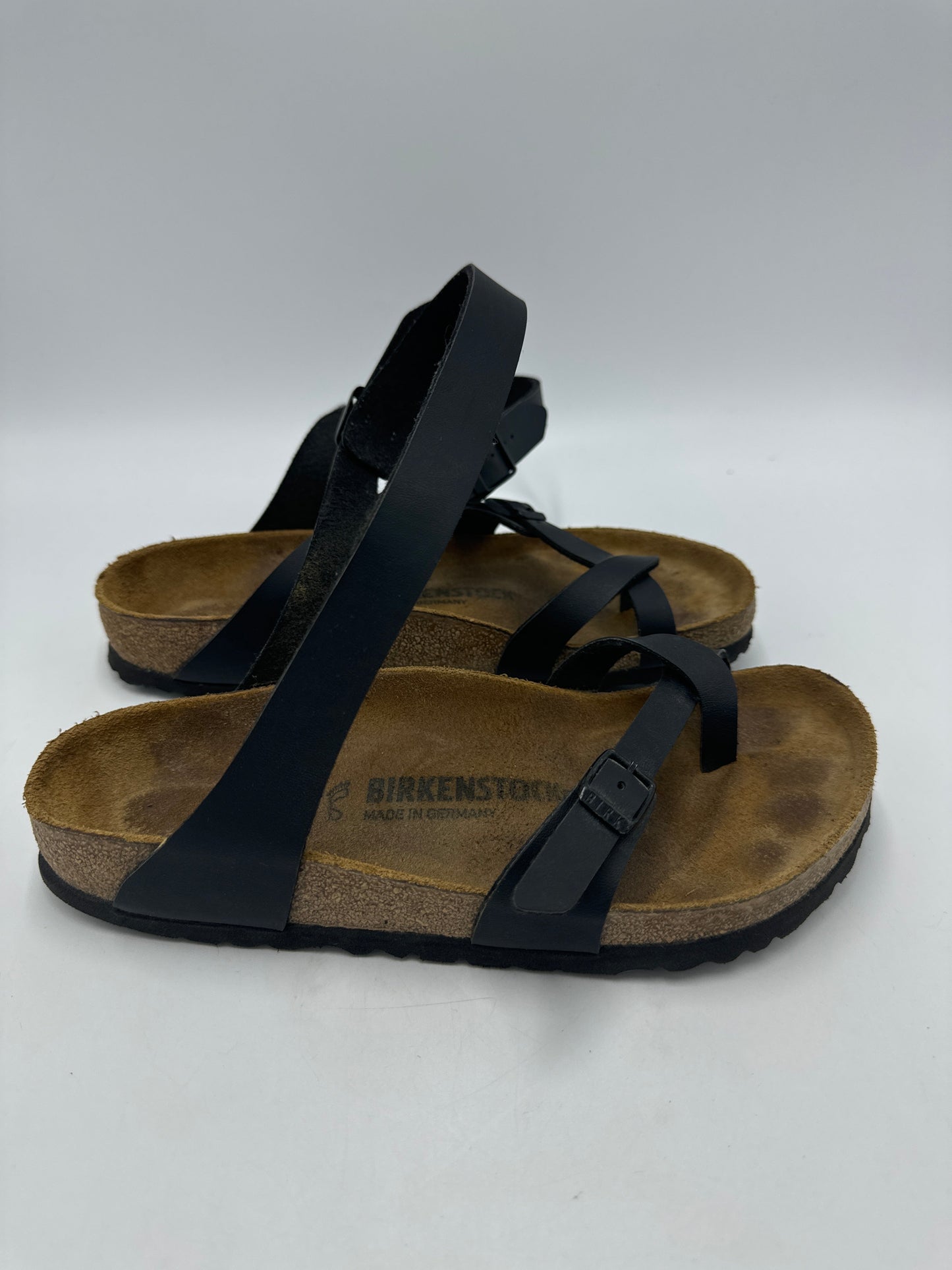 Sandals Designer By Birkenstock In Black, Size: 6.5