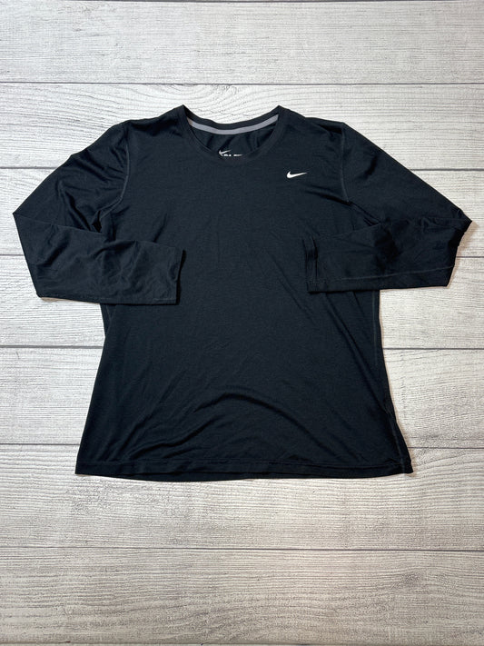 Athletic Top Long Sleeve Crewneck By Nike Apparel In Black, Size: Xl