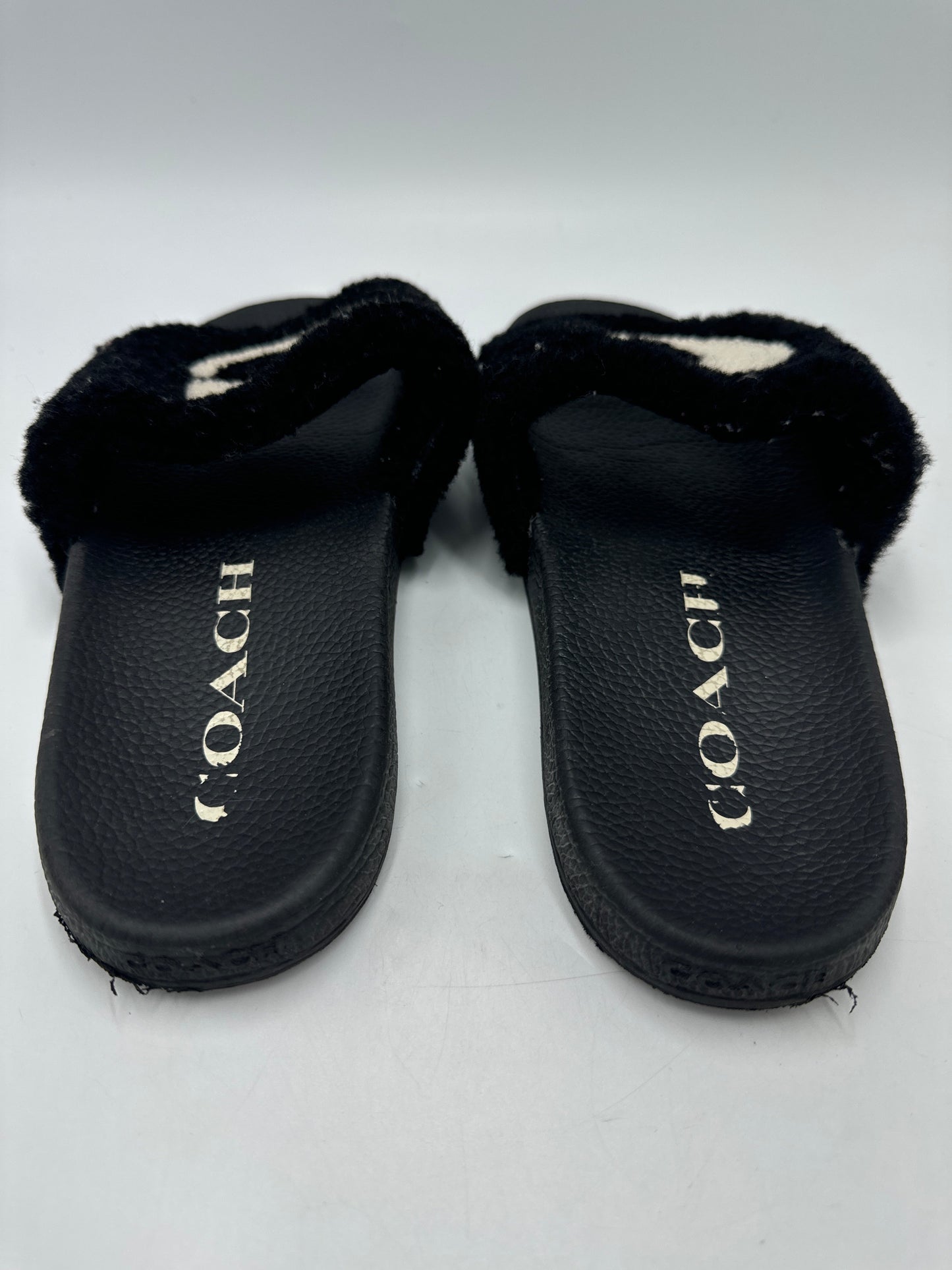 Sandals Designer By Coach In Black & White, Size: 9