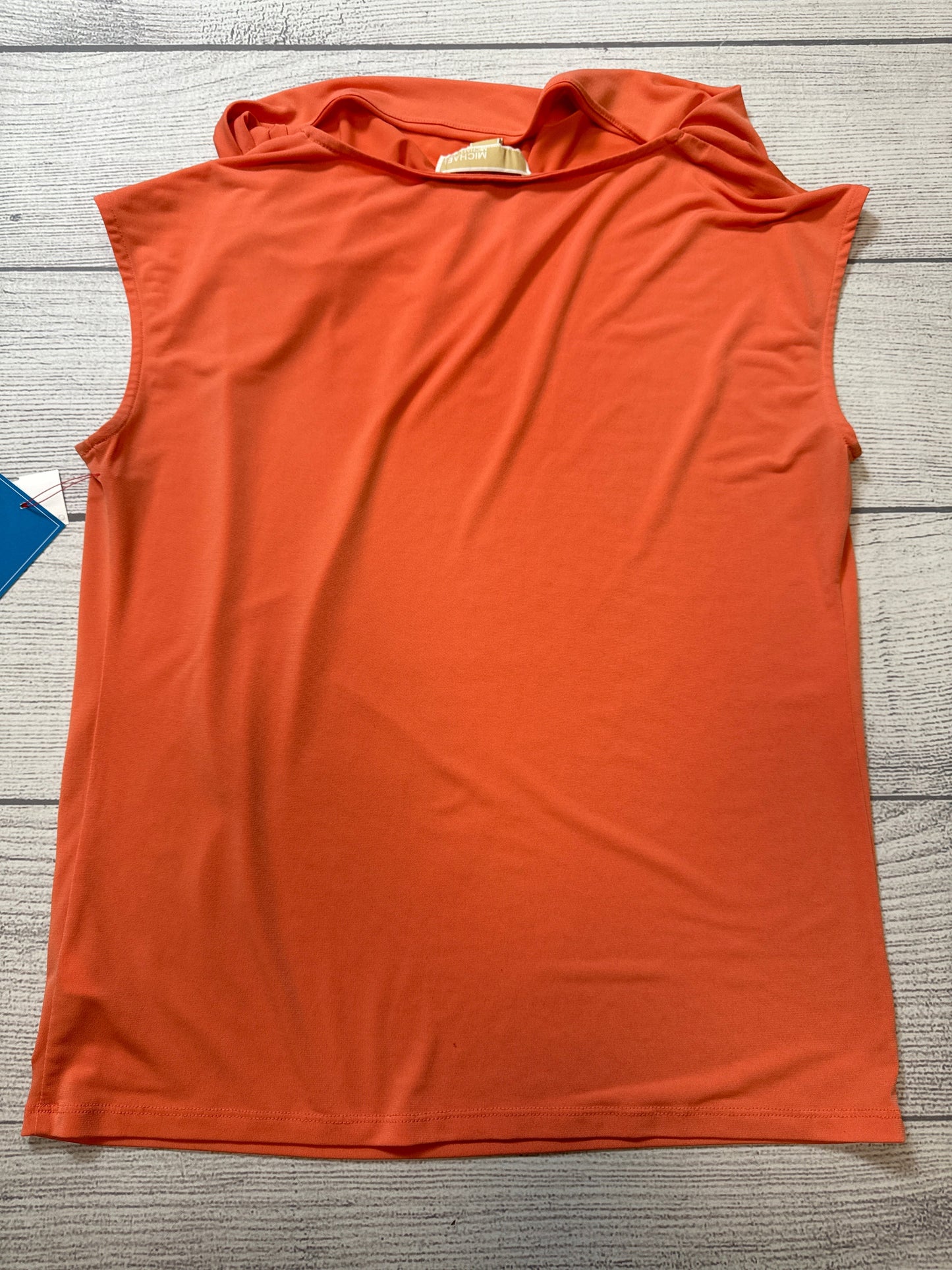 Top Short Sleeve Designer By Michael Kors In Orange, Size: M