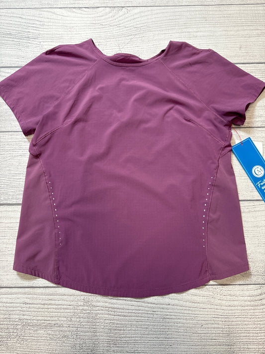 Athletic Top Short Sleeve By Lululemon In Purple, Size: S