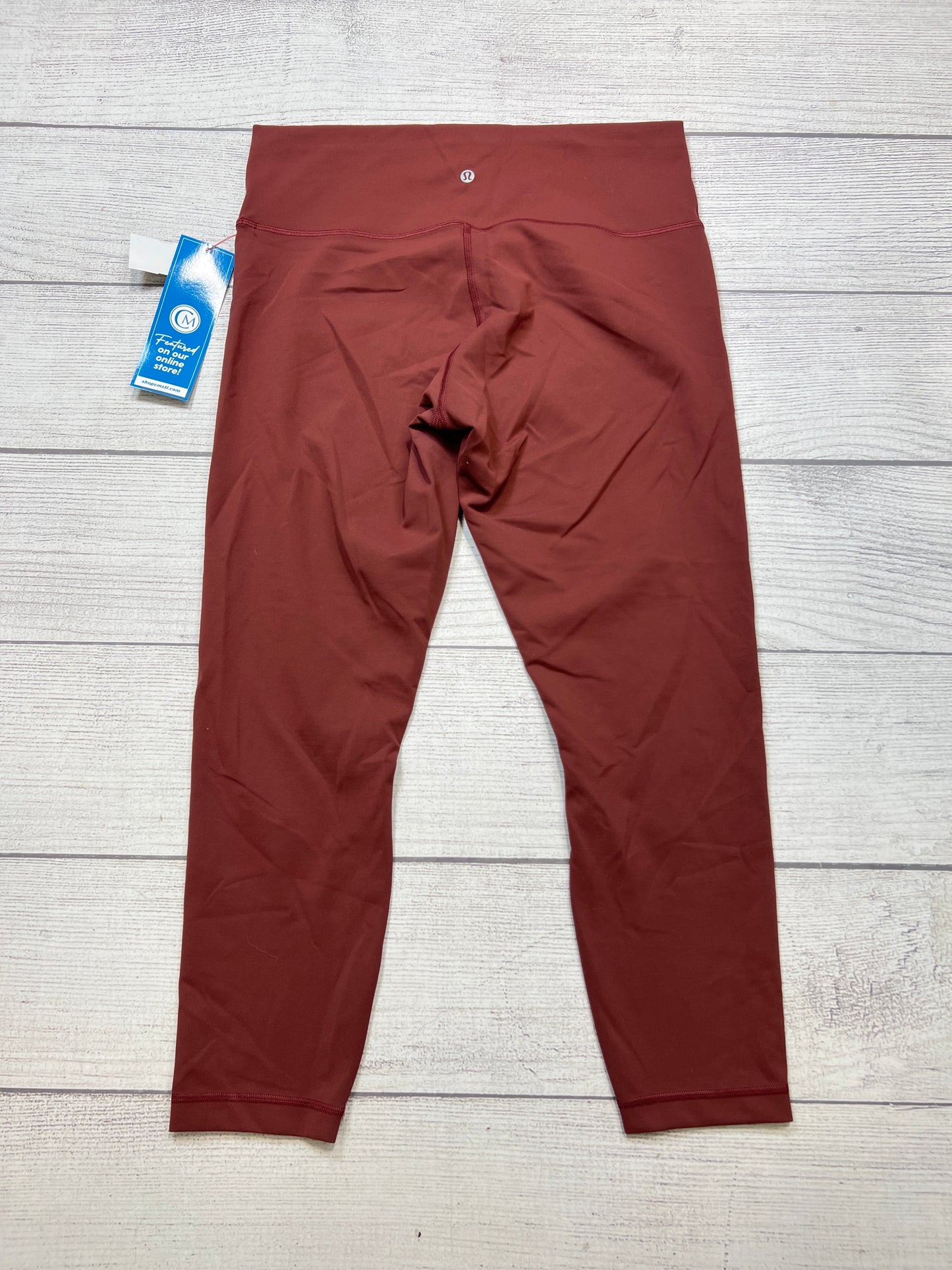 Athletic Capris By Lululemon In Red, Size: L