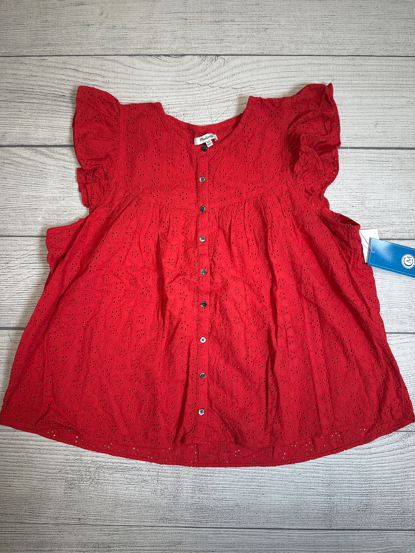 Top Sleeveless By Madewell In Red, Size: 2x