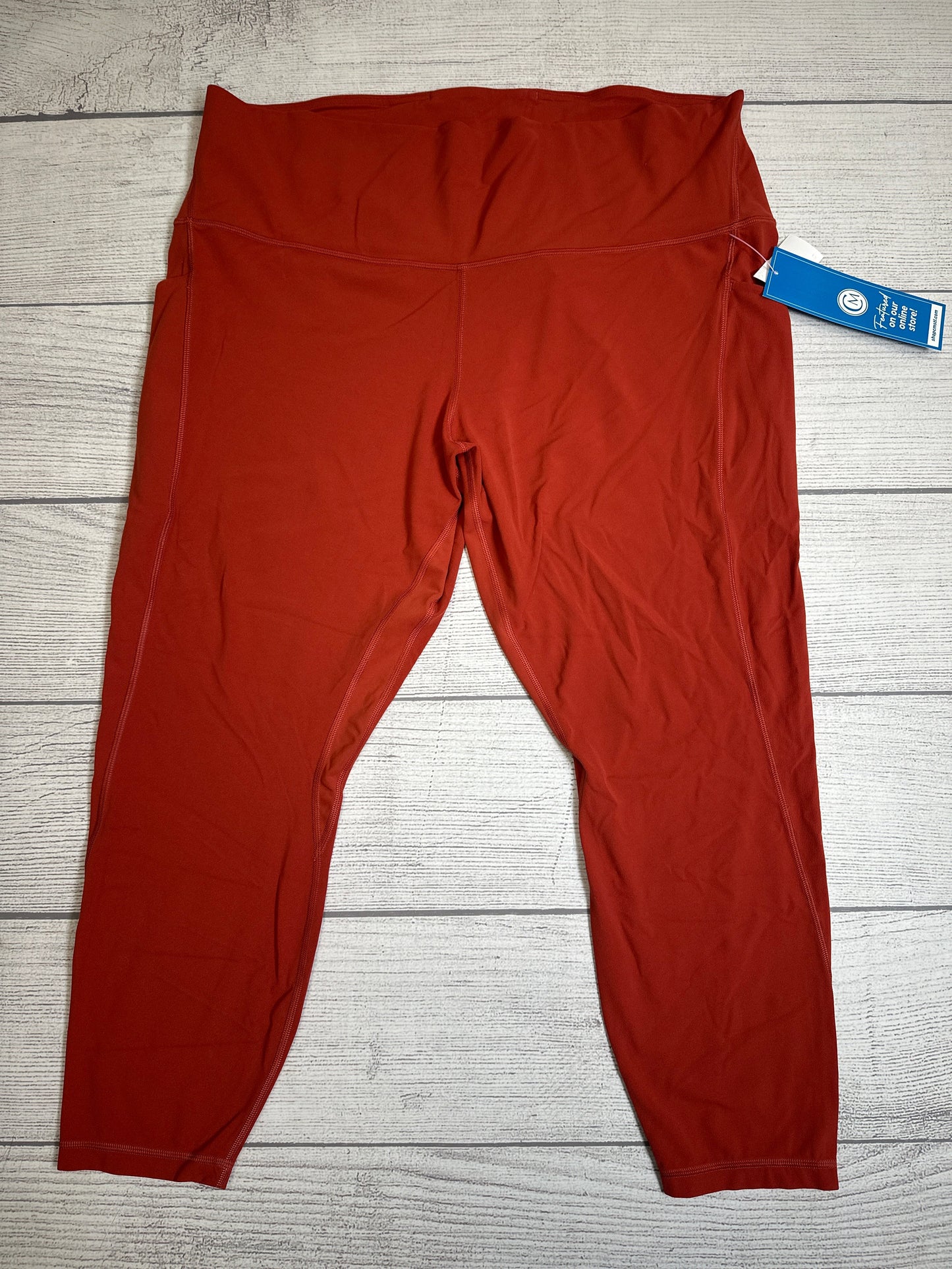 Athletic Leggings By Lululemon In Orange, Size: 1x