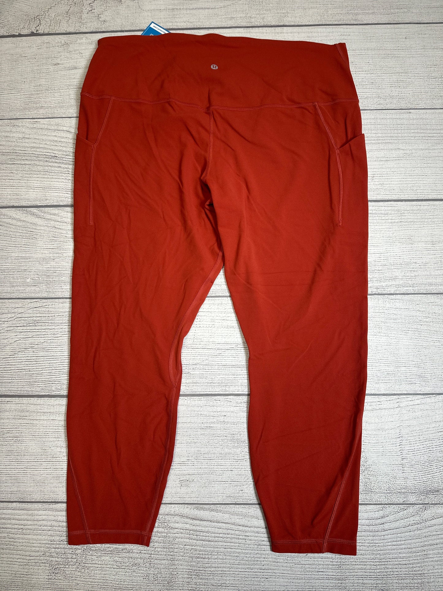 Athletic Leggings By Lululemon In Orange, Size: 1x