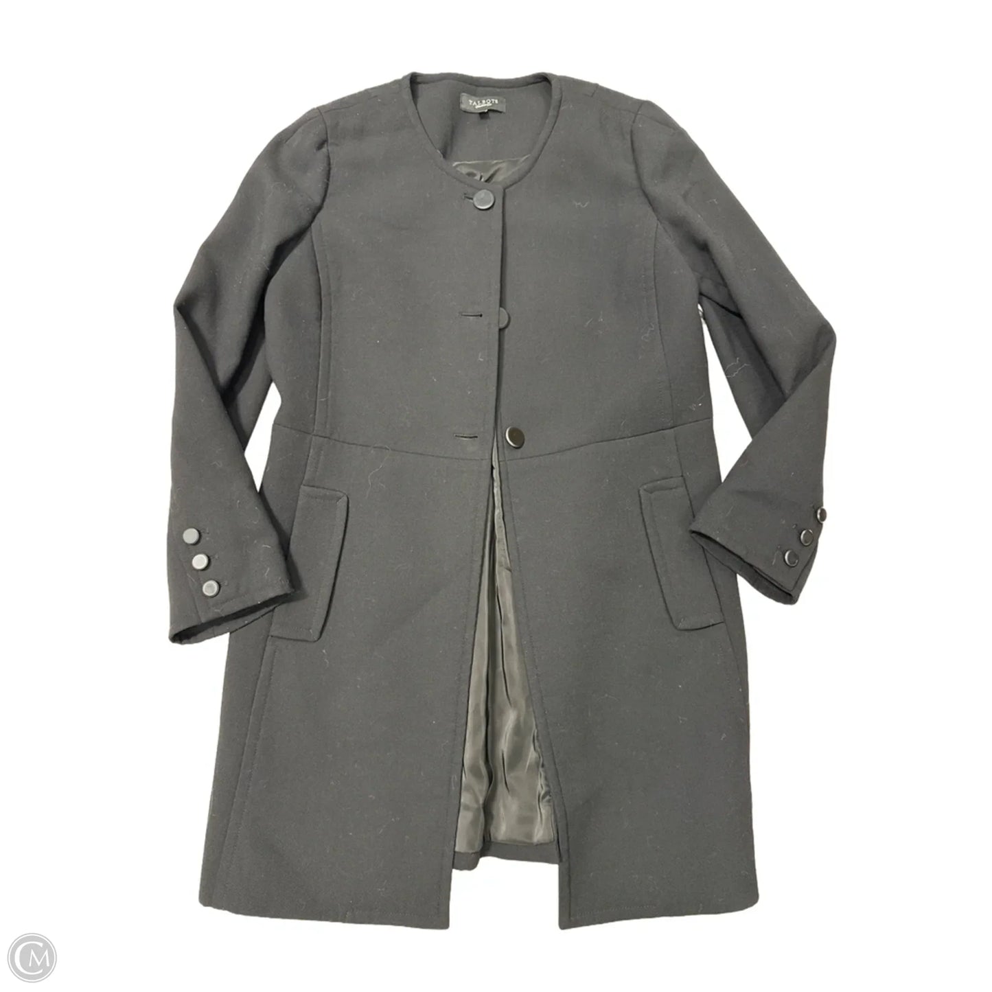 Coat Peacoat By Talbots In Black, Size: L