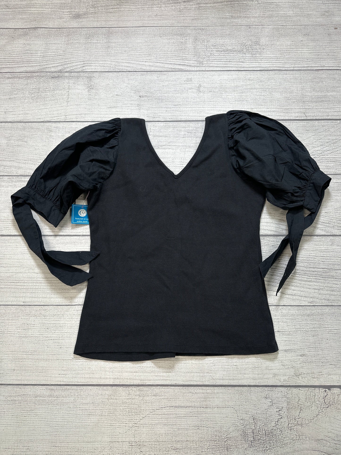 Top Short Sleeve By Maeve In Black, Size: L