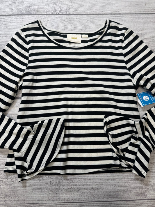 Top Long Sleeve By Maeve In Striped Pattern, Size: L