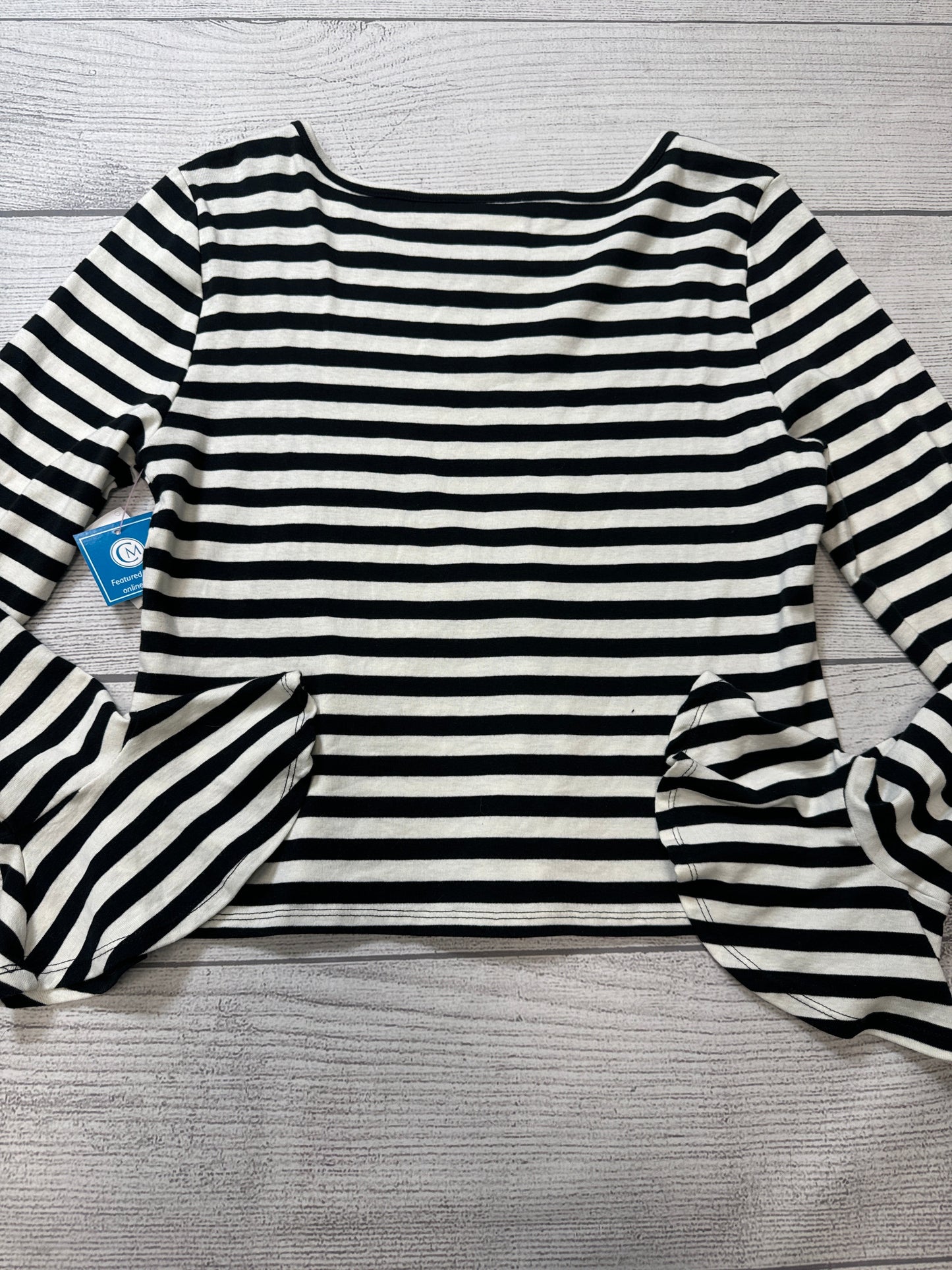 Top Long Sleeve By Maeve In Striped Pattern, Size: L