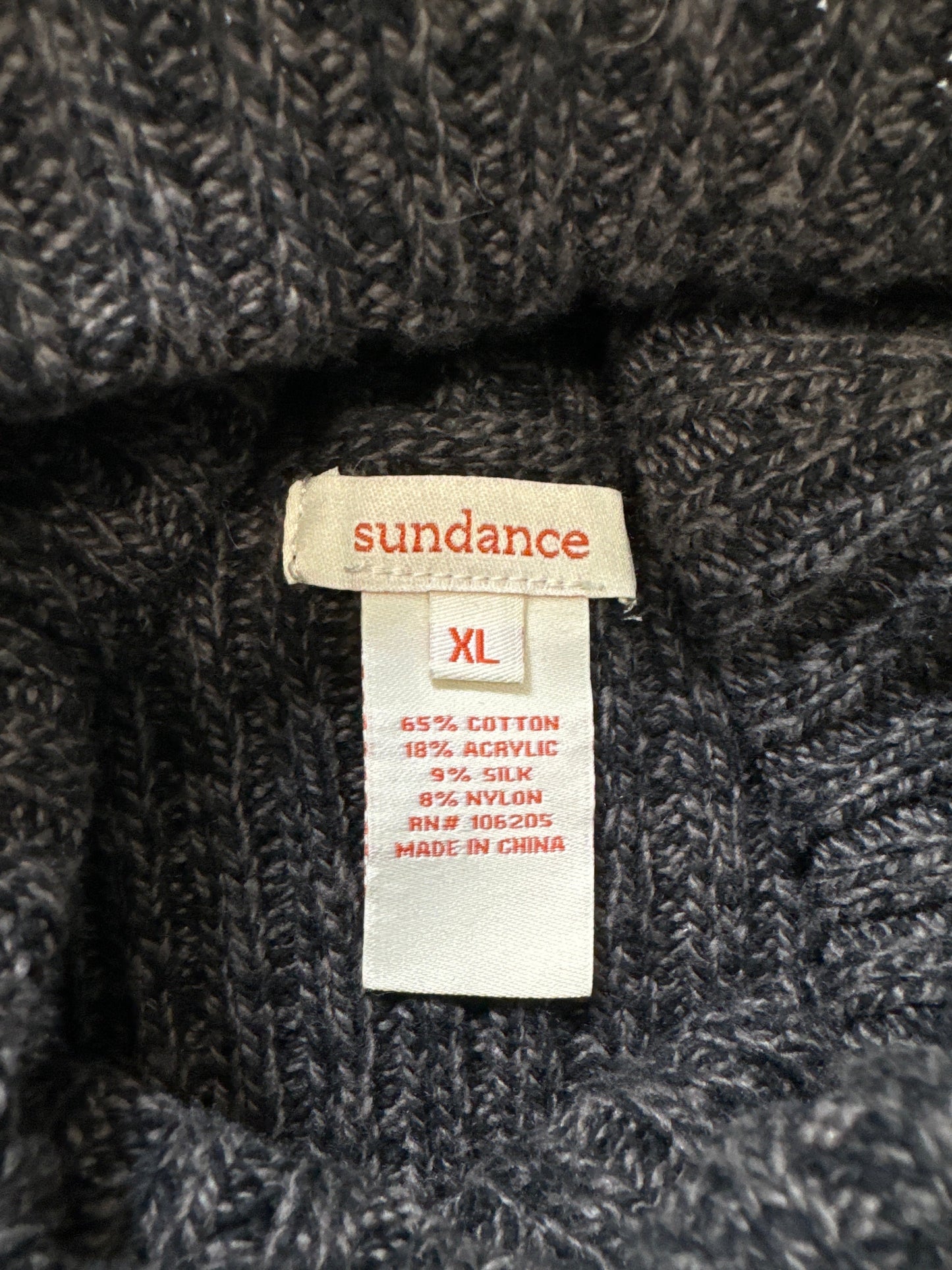 Sweater By Sundance In Black & Grey, Size: Xl