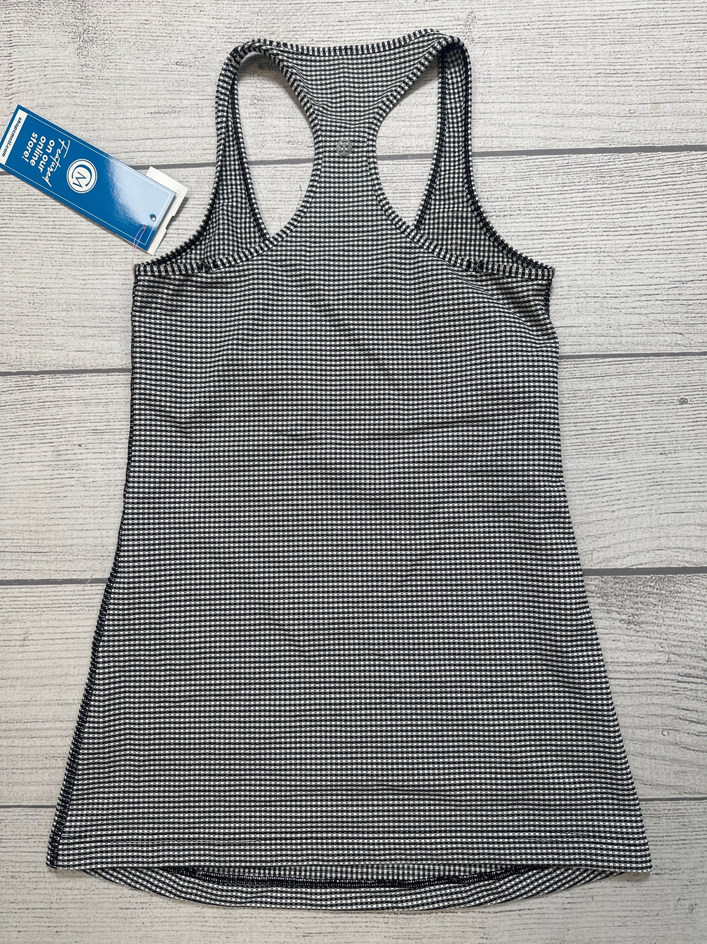 Athletic Tank Top By Lululemon In Black & White, Size: S