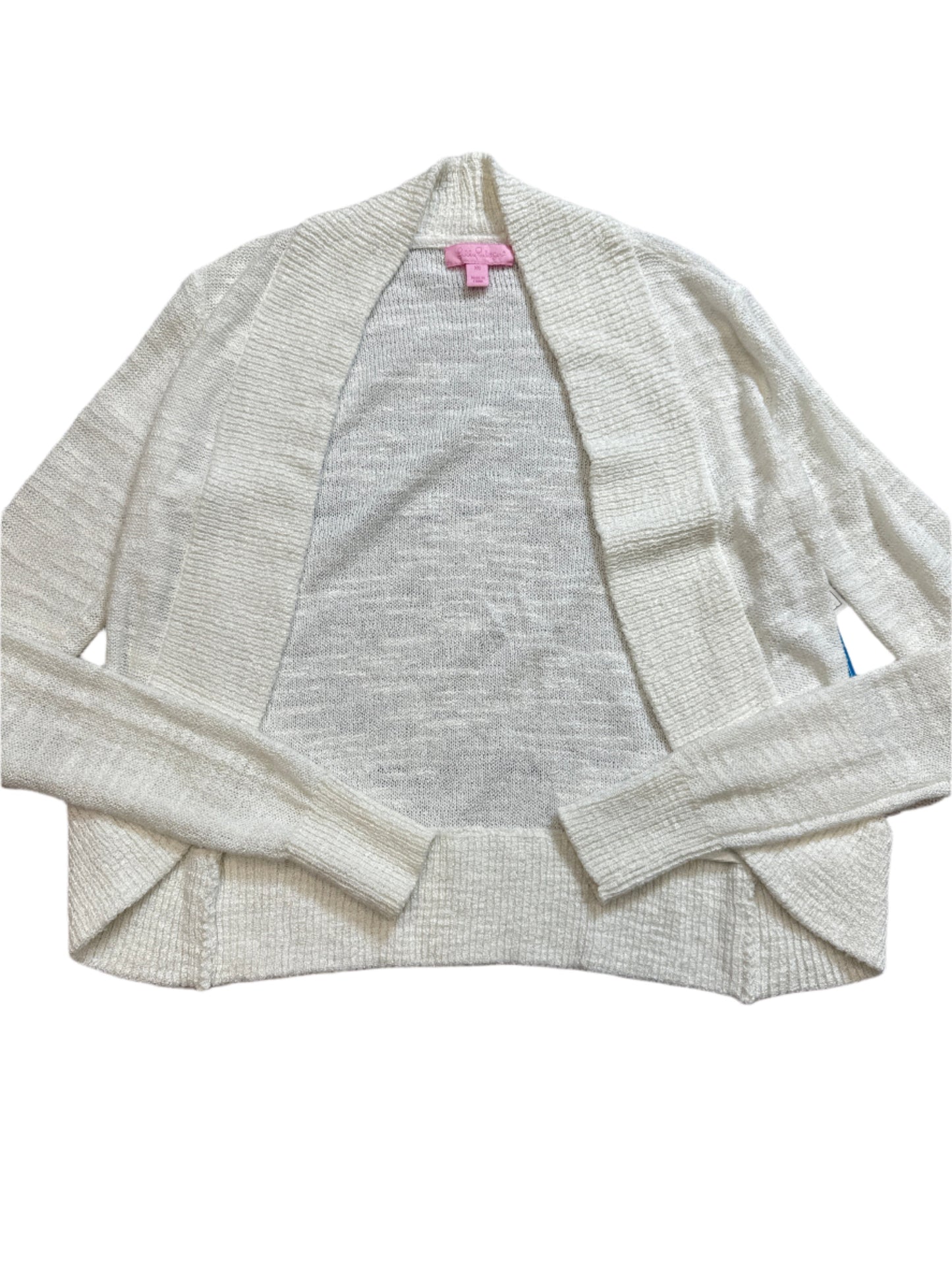 Sweater Cardigan Designer By Lilly Pulitzer In White, Size: Xs