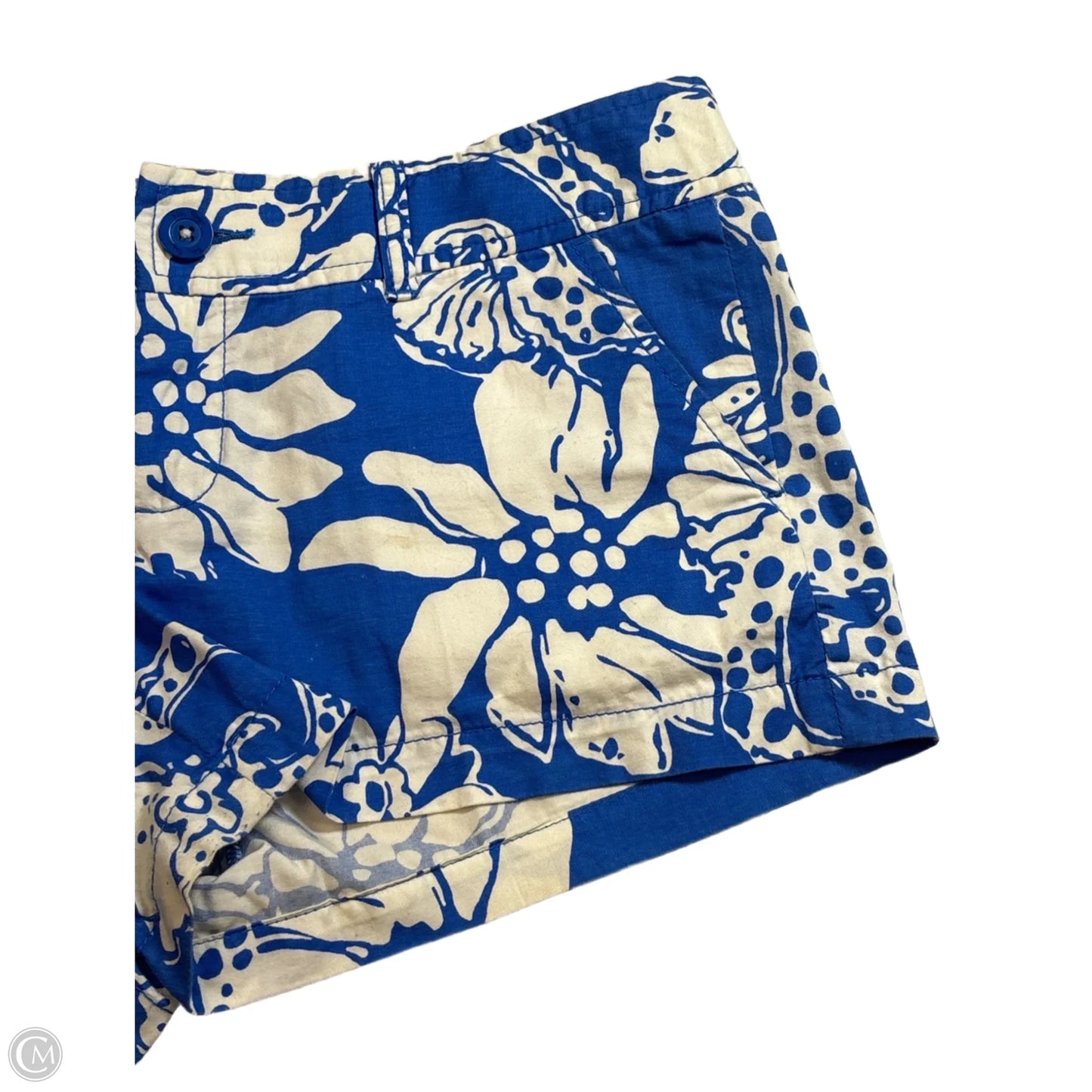 Shorts Designer By Lilly Pulitzer In Blue & White, Size: 8