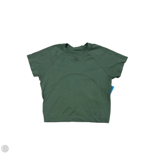 Athletic Top Short Sleeve By Lululemon In Green, Size: M