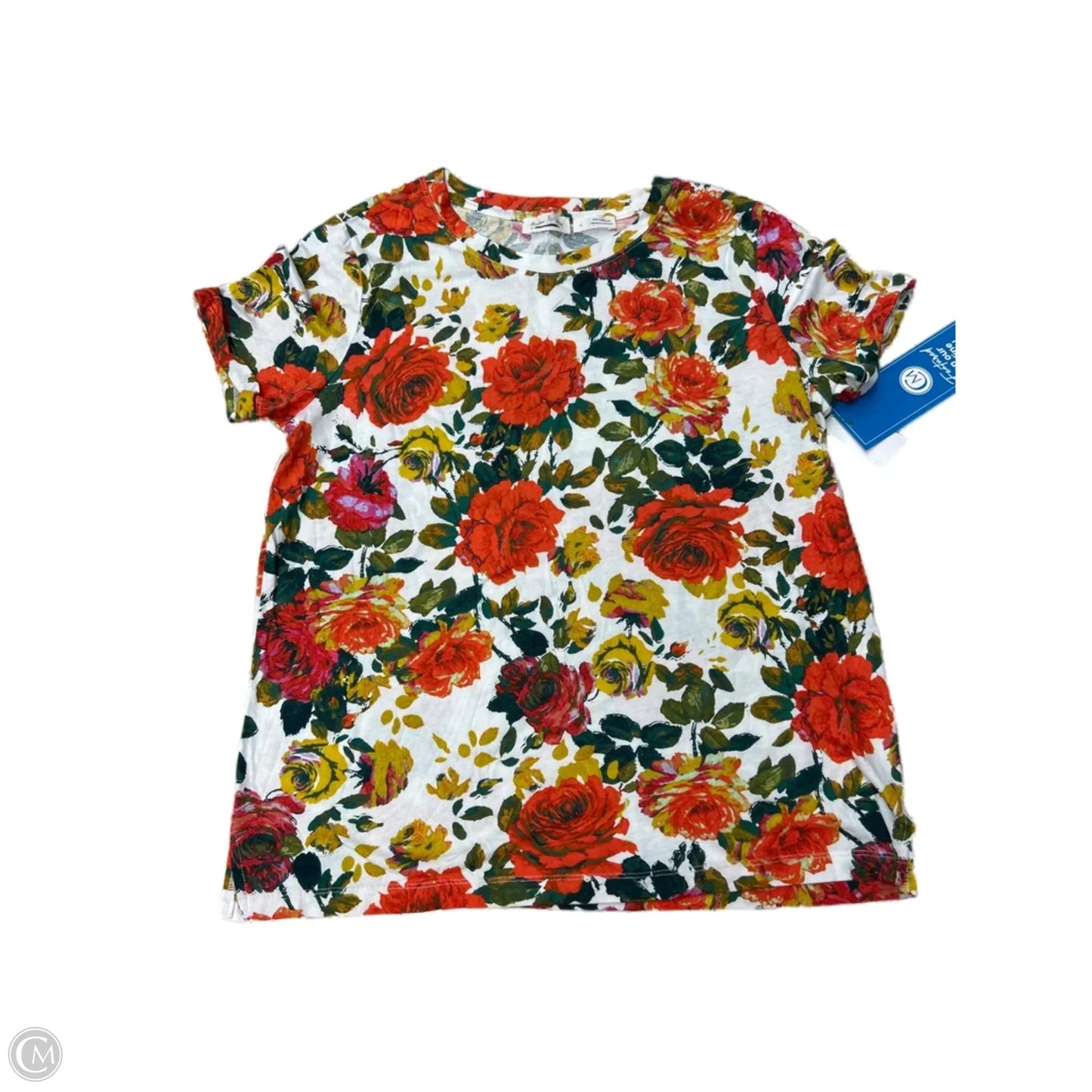 Top Short Sleeve Basic By Meadow Rue In Floral Print, Size: S