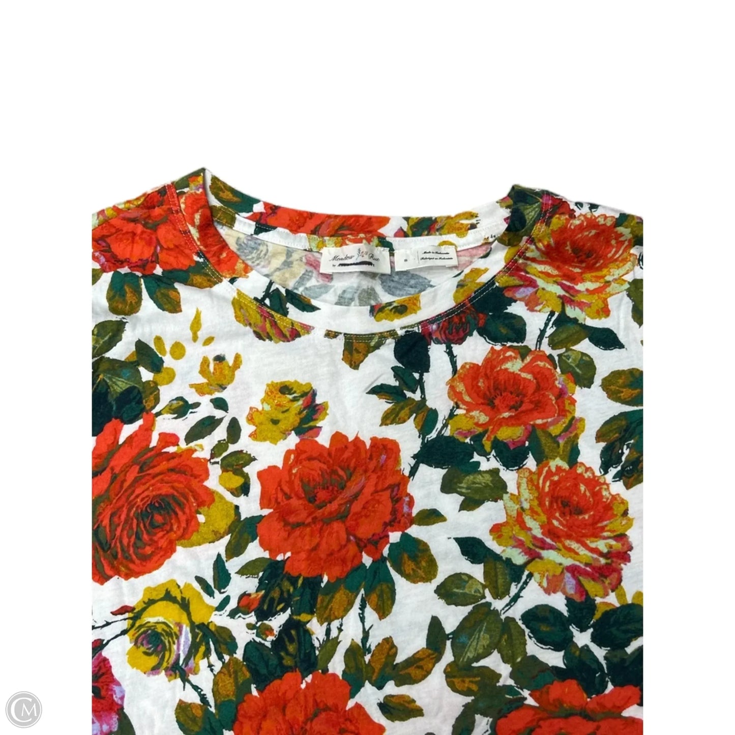 Top Short Sleeve Basic By Meadow Rue In Floral Print, Size: S