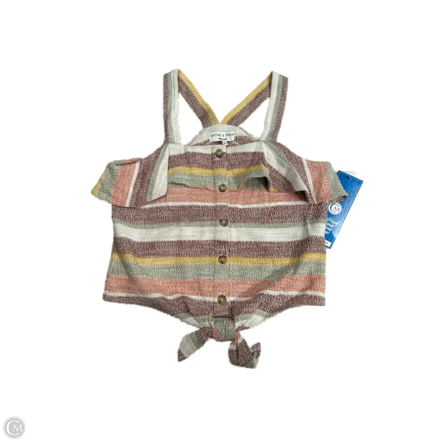 Top Sleeveless By Madewell In Striped Pattern, Size: S
