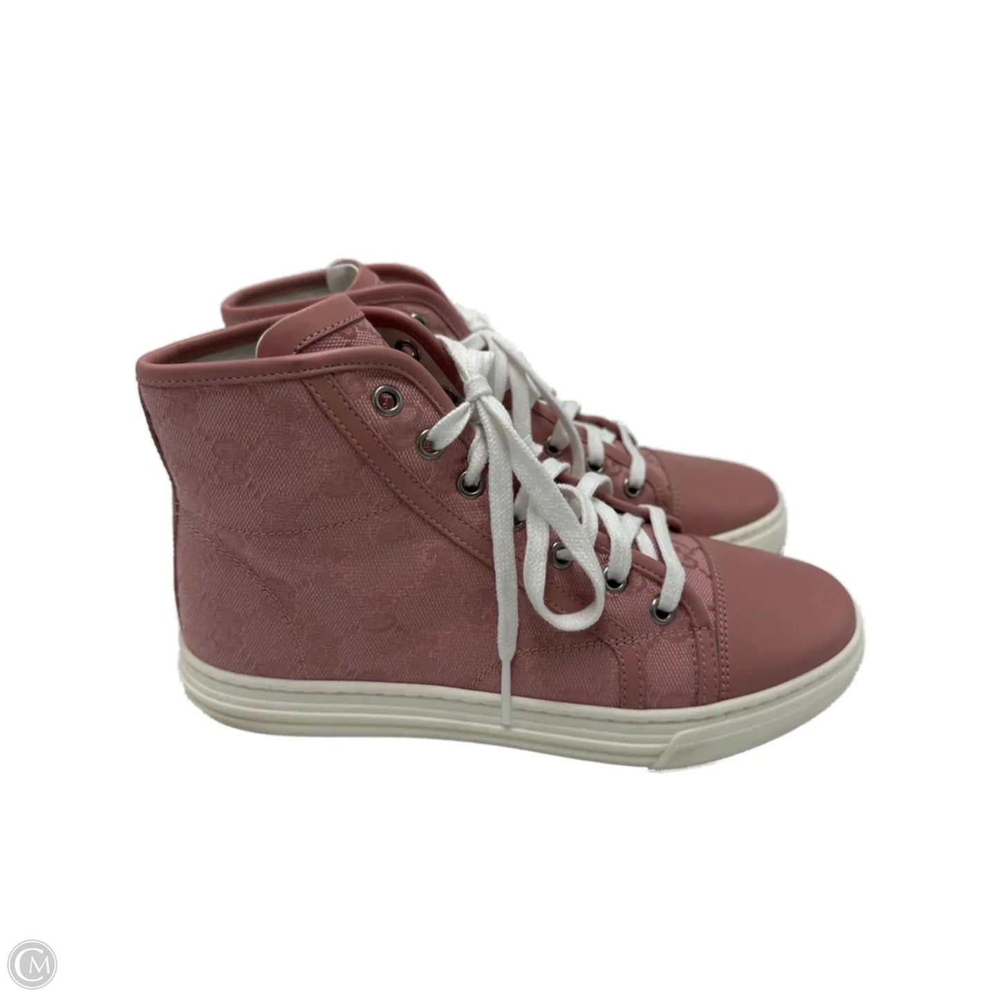 Gucci Miro Soft High Top Luxury Designer Sneaker In Pink, Size: 6